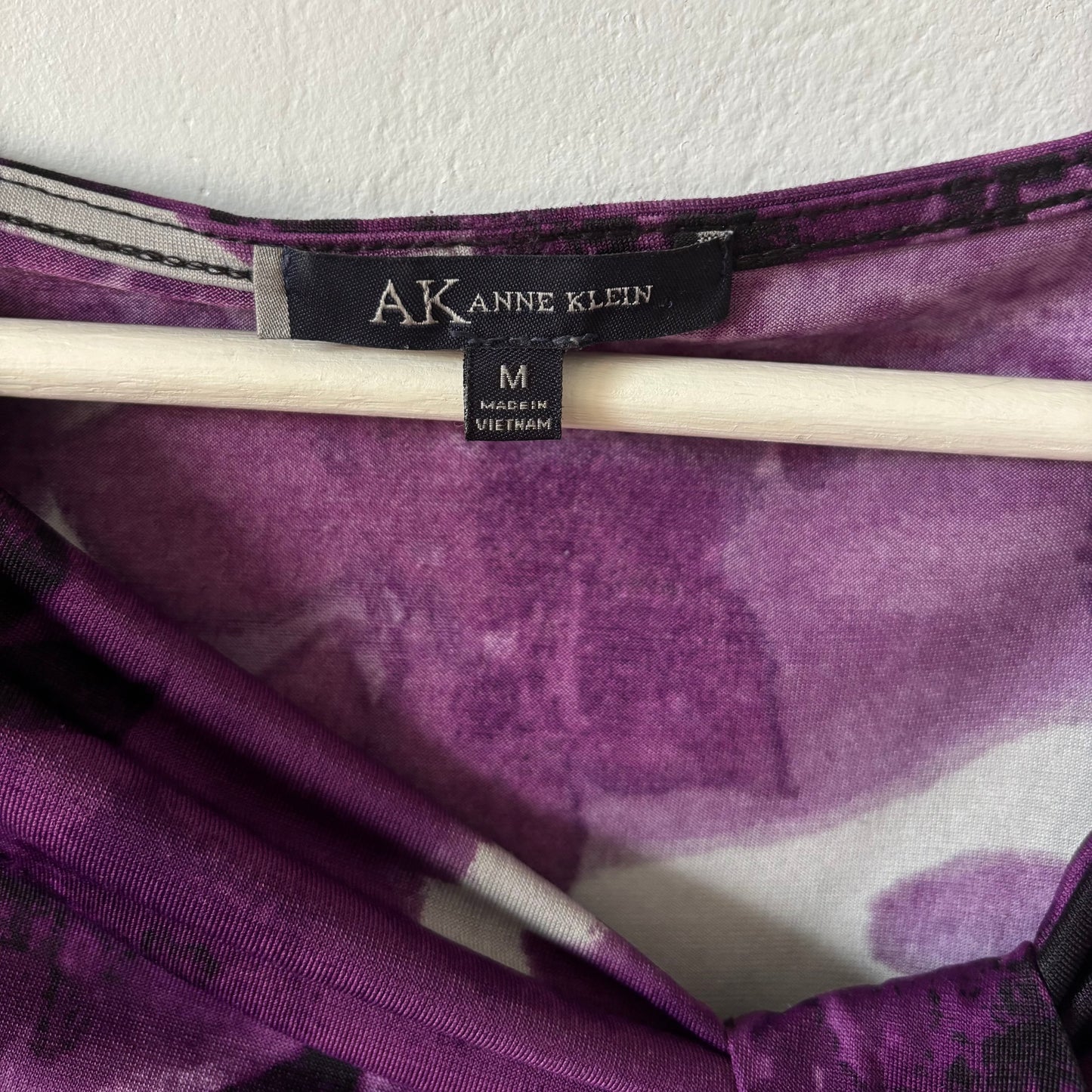 Purple & Grey Asymmetrical Floral Top