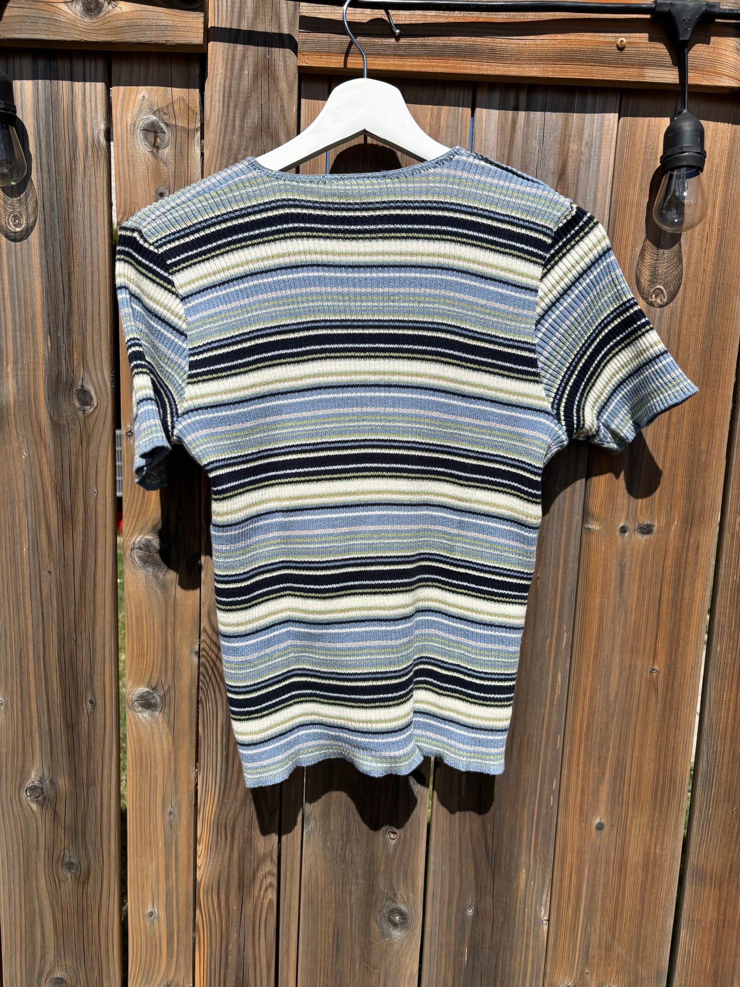 Vintage Short Sleeved Zip-Up Knit Size Small