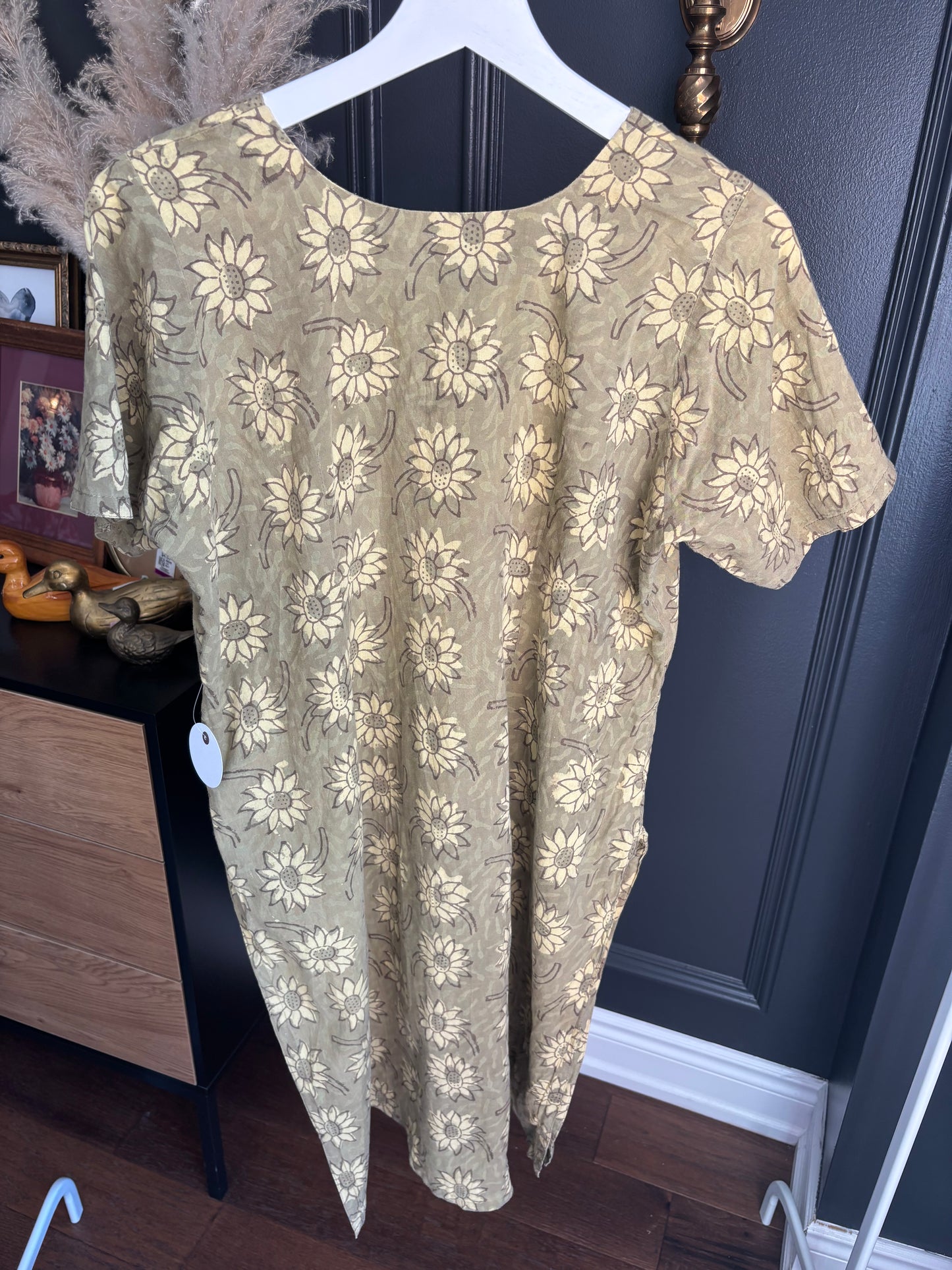 Vintage Sunflower Dress Size M