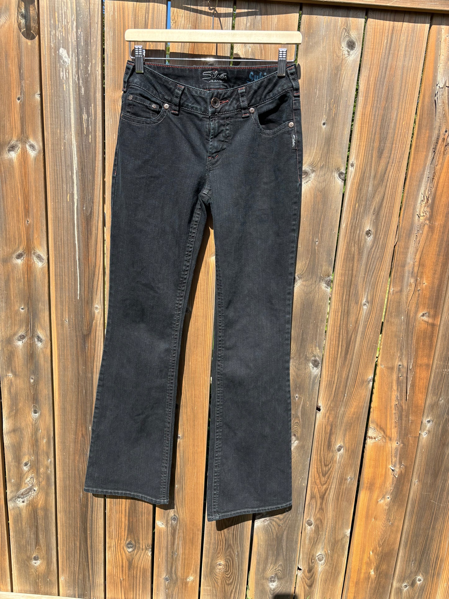 Dark Bootcut Low Rise Silver Jeans