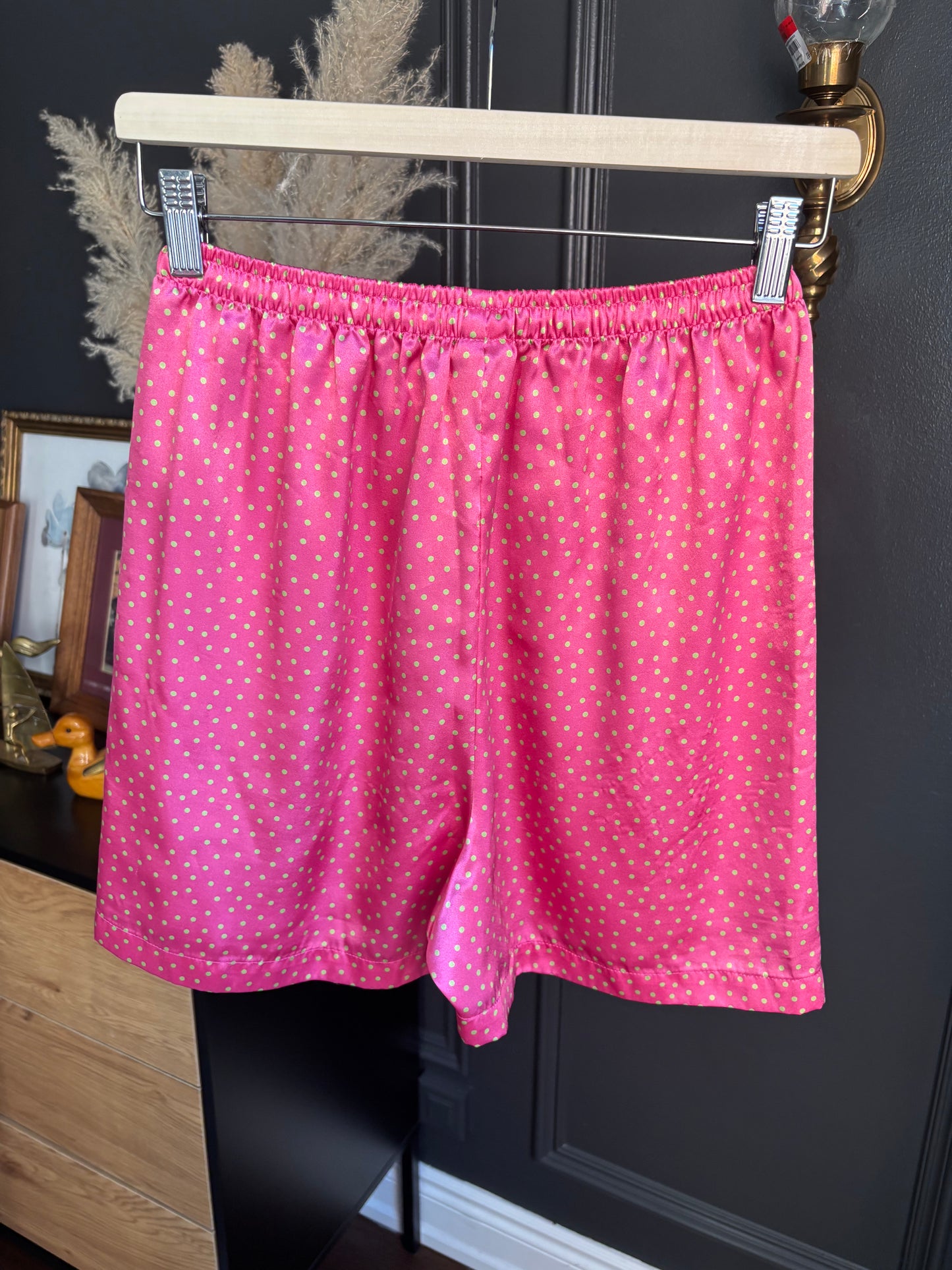 2 Piece Pink & Green Polka Dot PJ Set Size S