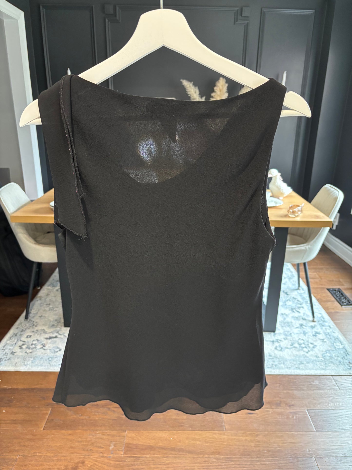Vintage Black Sleeveless Blouse Size 6