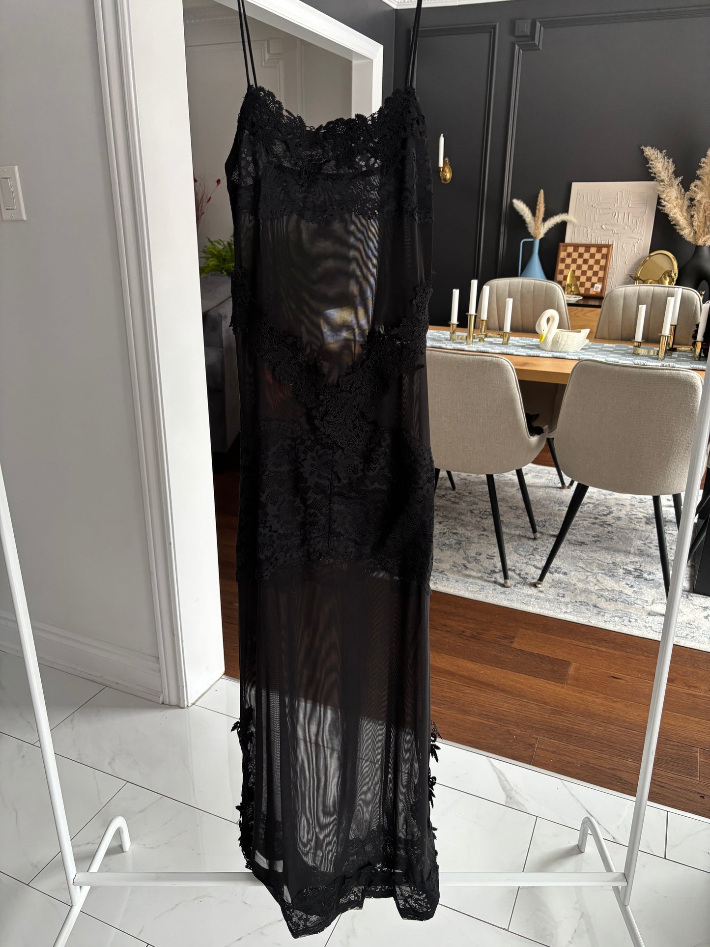 Long Lacey Slip Dress Size S