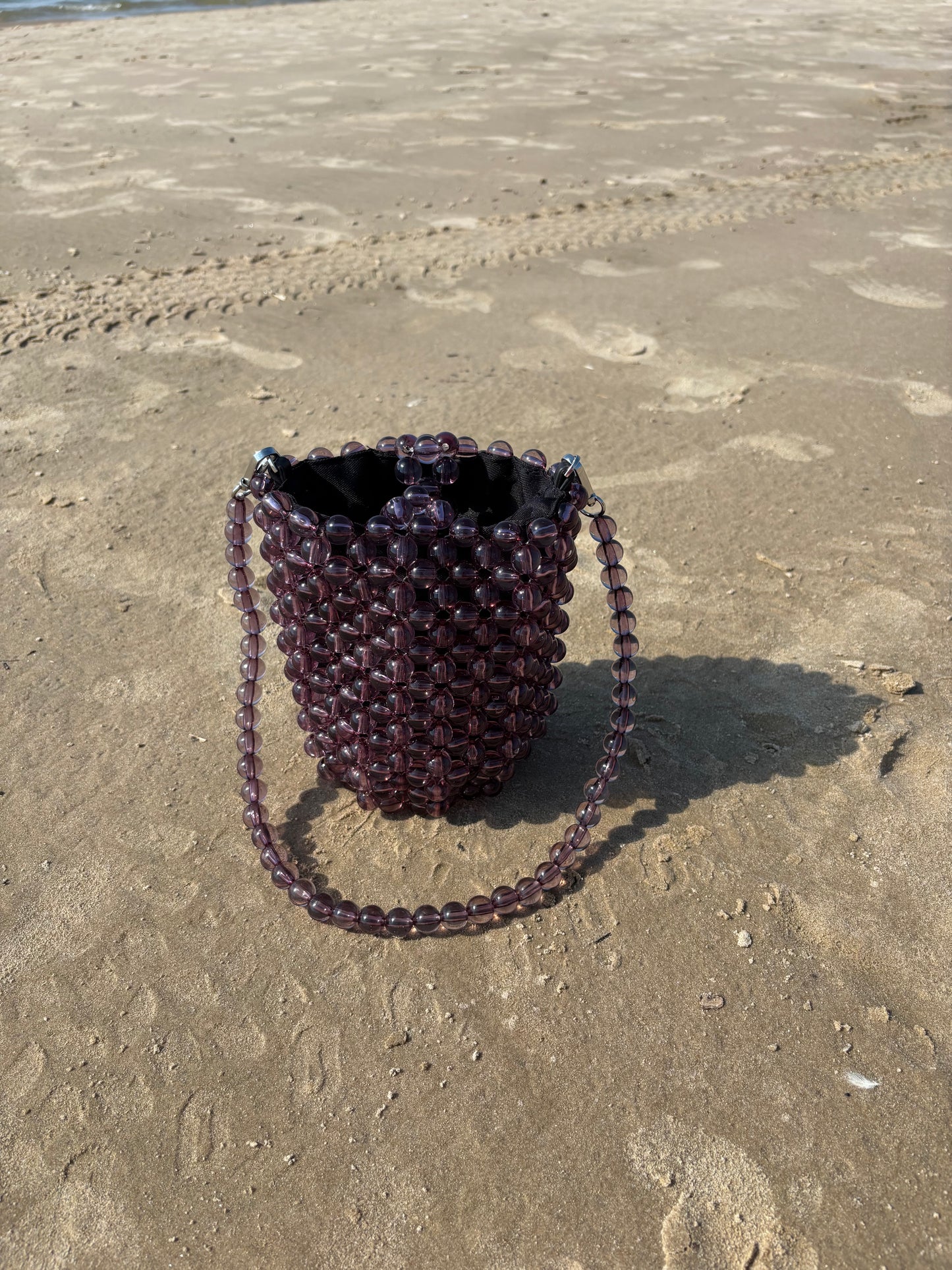 Purple Beaded Bag