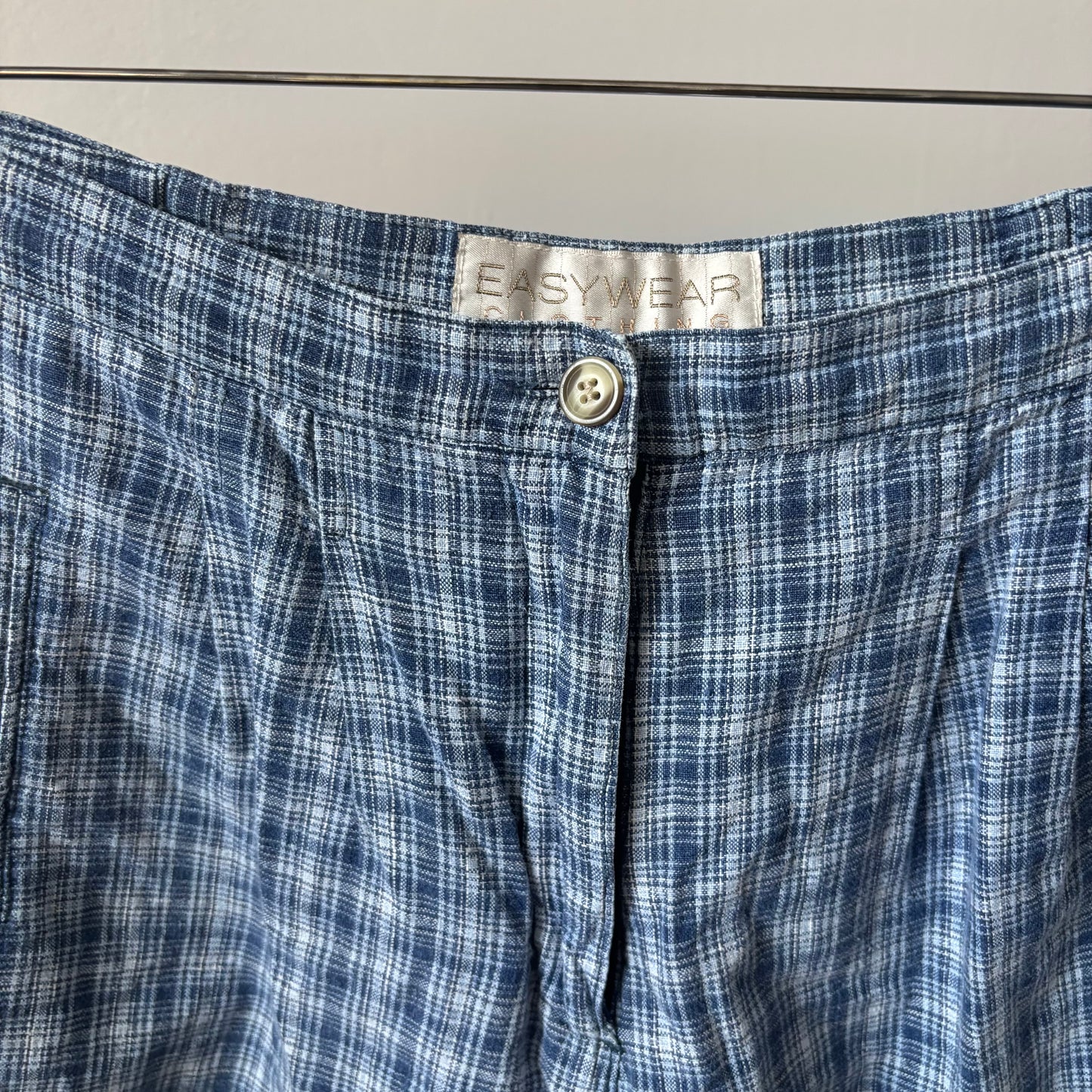 Vintage Blue Plaid Shorts