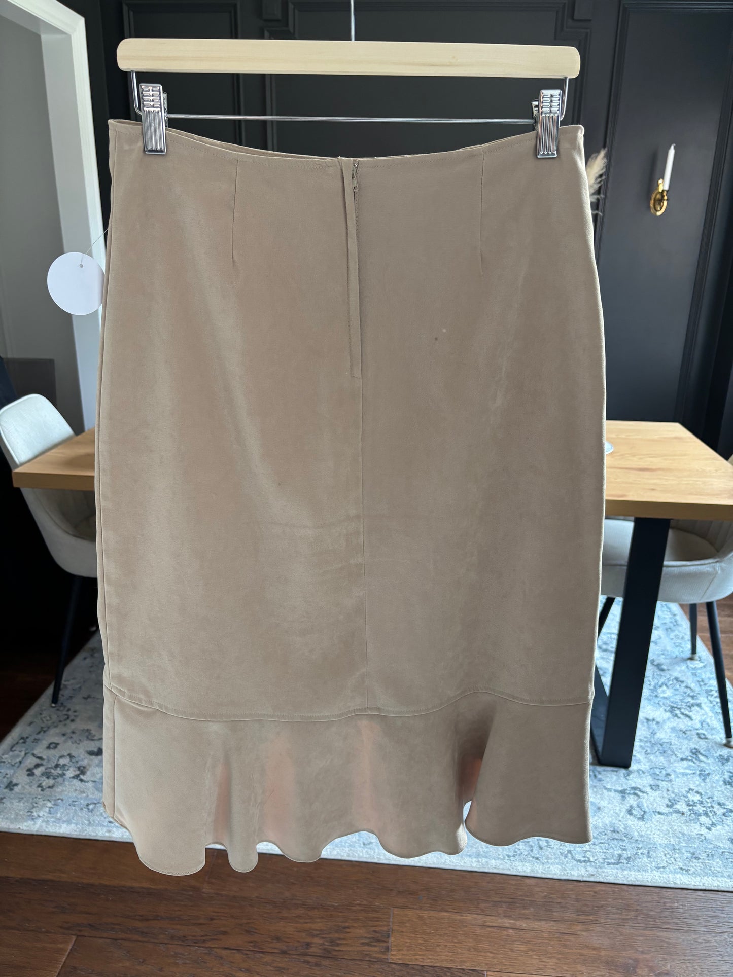 Vintage Beige High-Low Skirt Size M