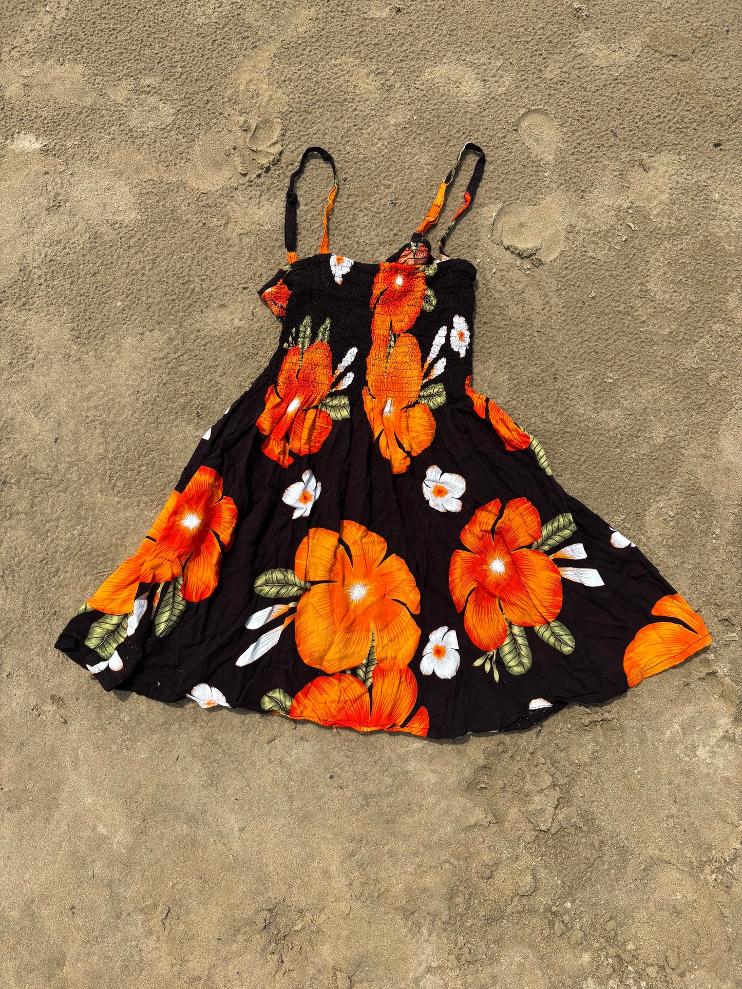 Short Hawaiian Print Sun Dress