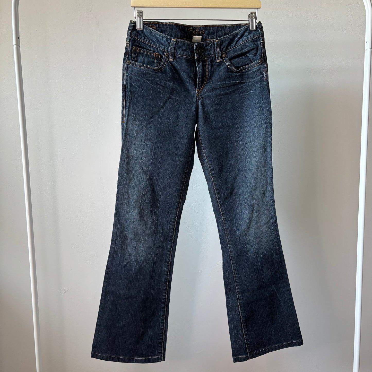 Signature Dark Wash Low Rise Bootcut Jeans