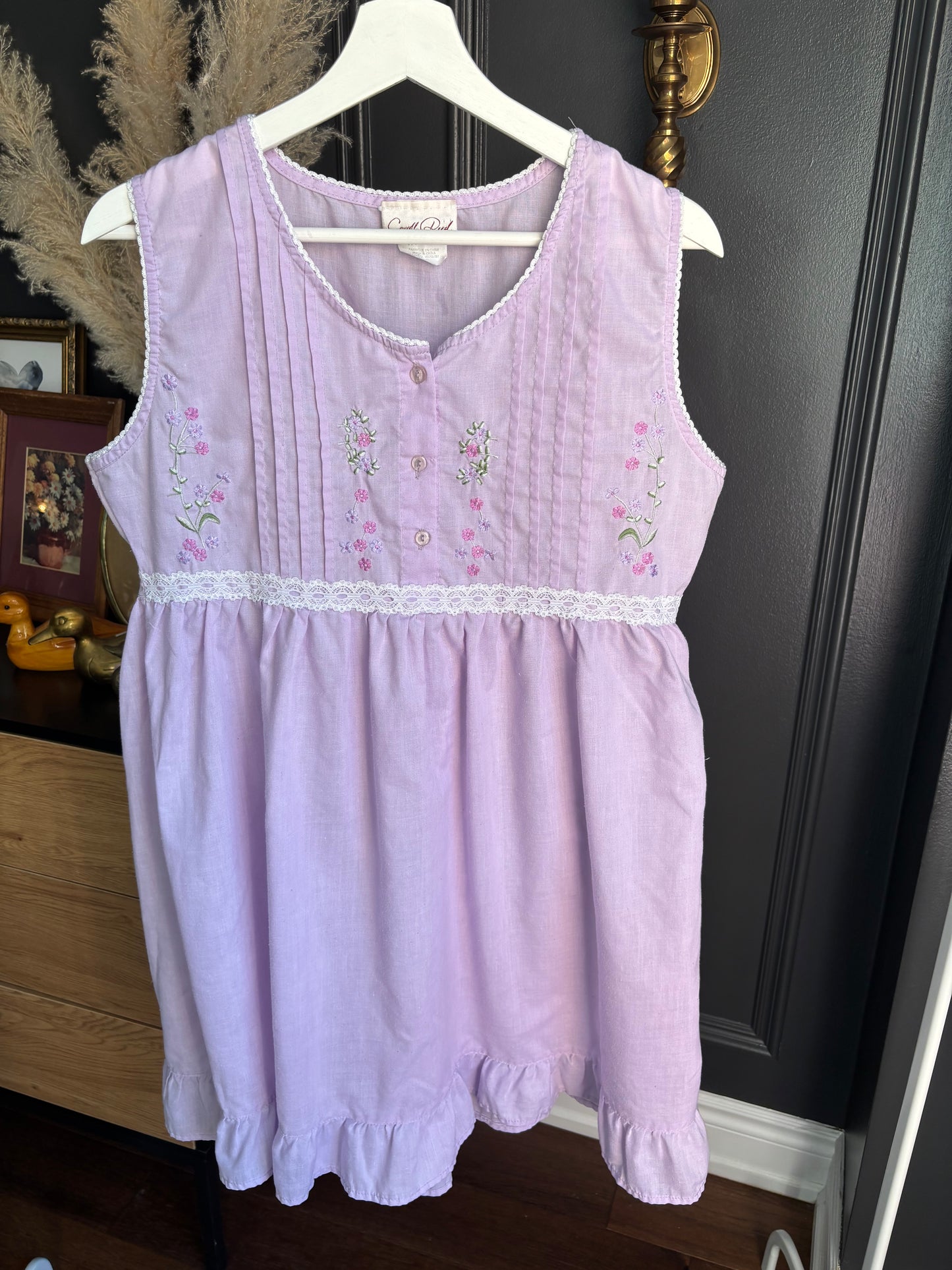 Vintage Purple Babydoll Nightgown Size S