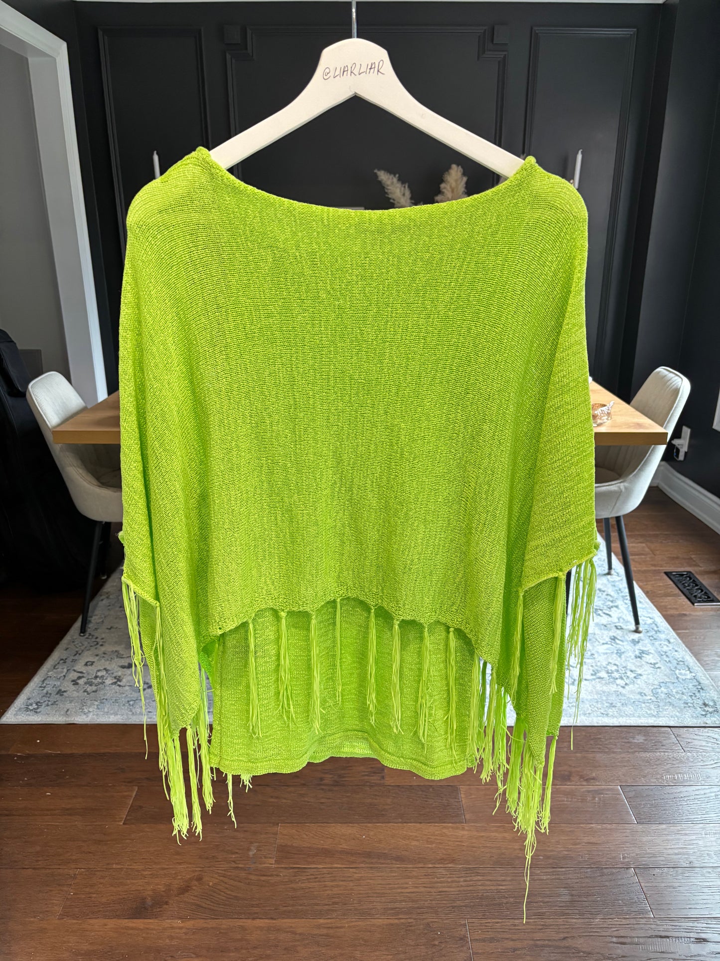 Bright Green Cape Top Size S