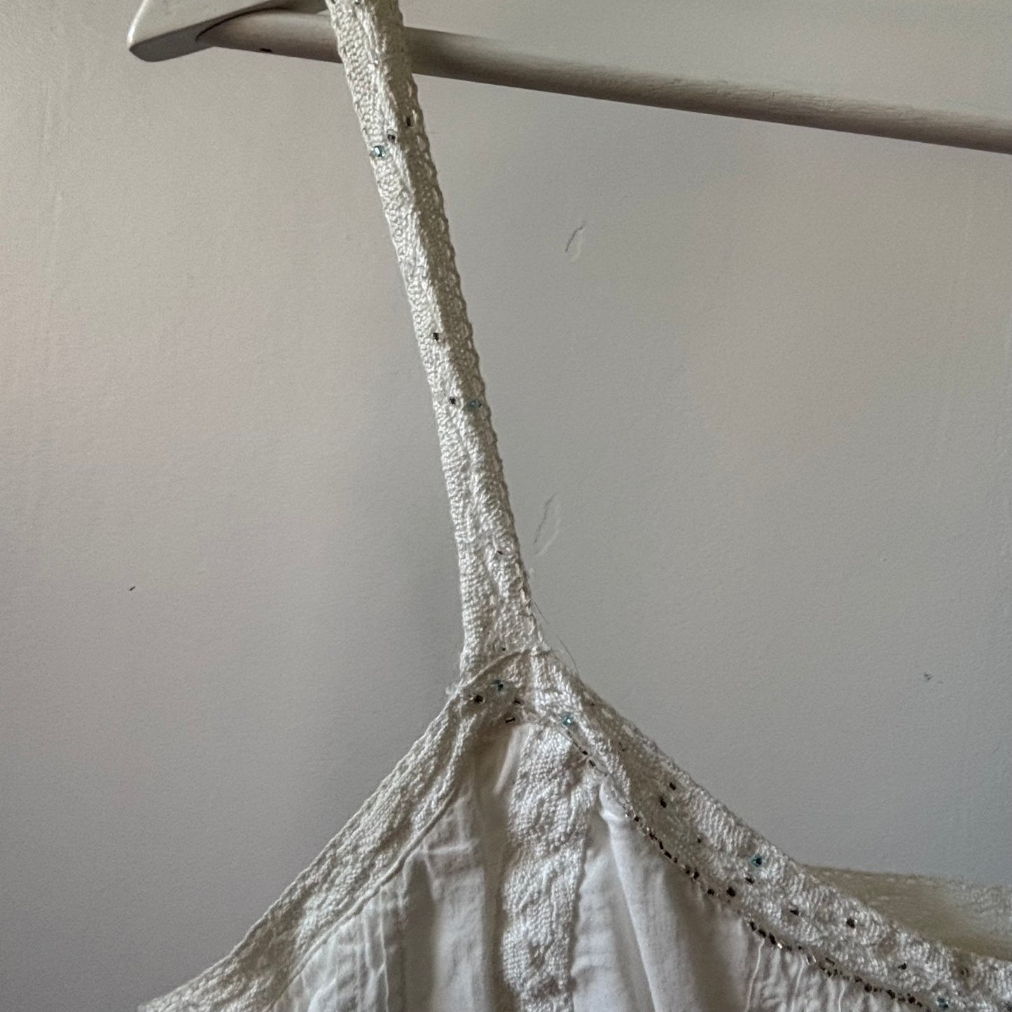 American Eagle White Boho Tank