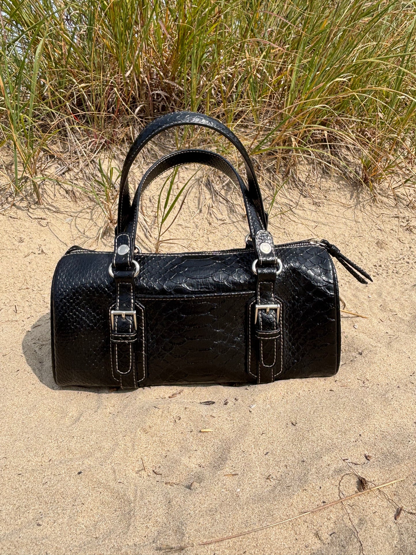 90s Black Liz Claiborne Croc Bag