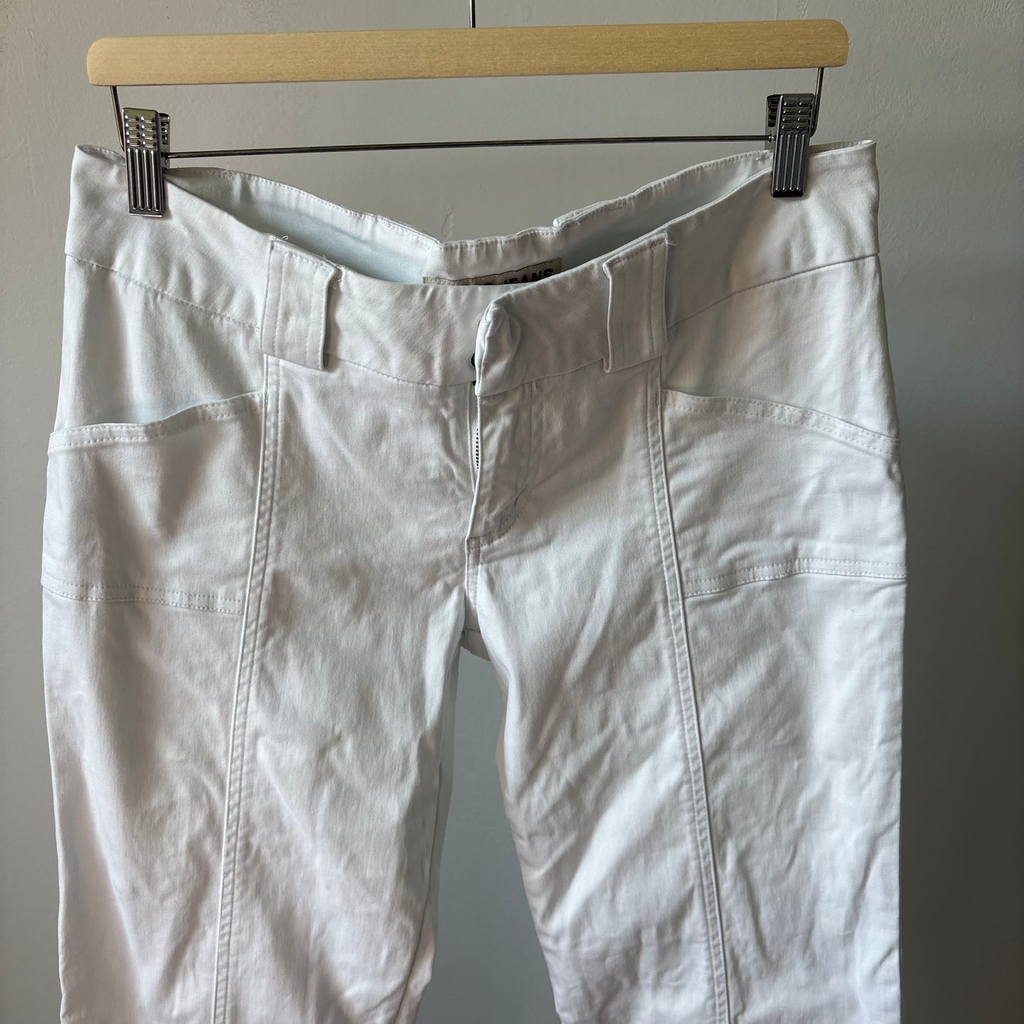 White Vintage Guess Low Rise Bootcut Pants