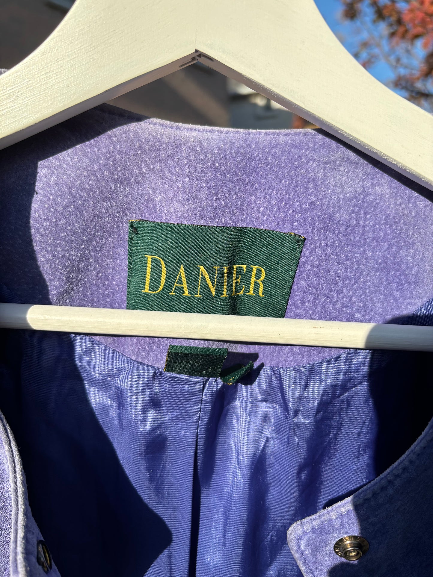 Vintage Purple Suede Danier Button Down Jacket Size M