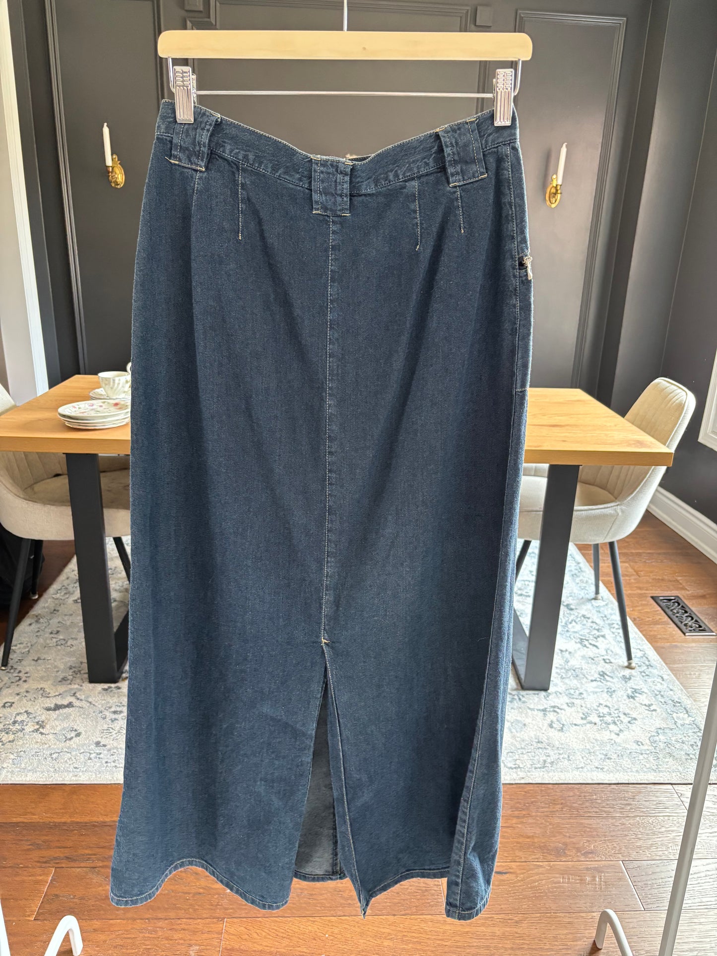 Liz Claiborne Long Denim Skirt Size 8