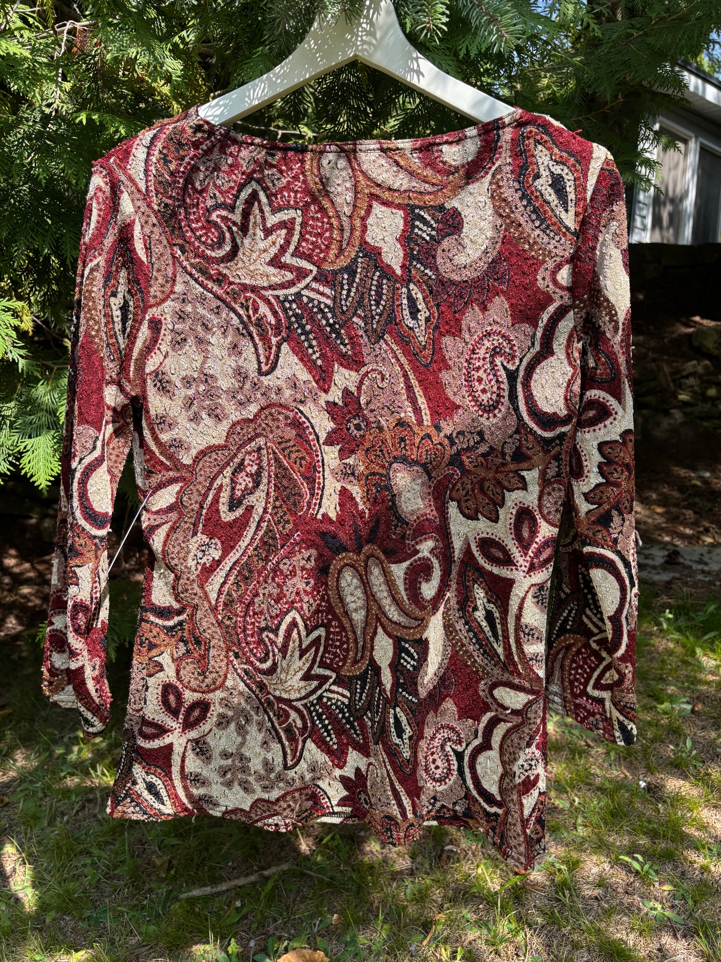 90s Paisley Cowl Neck Size Small