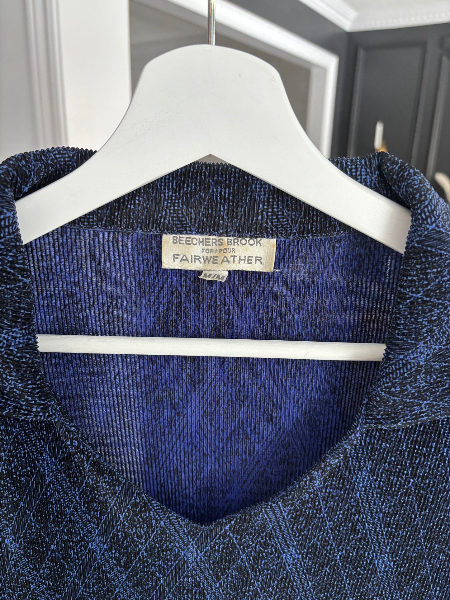 Vintage Collared Plaid Top Size M