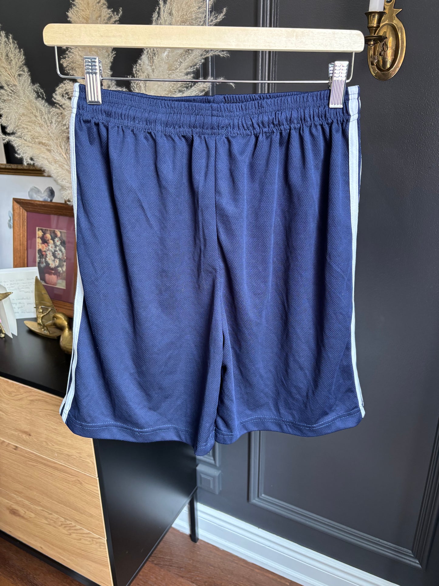 Long Navy Adidas Athletic Shorts Size S