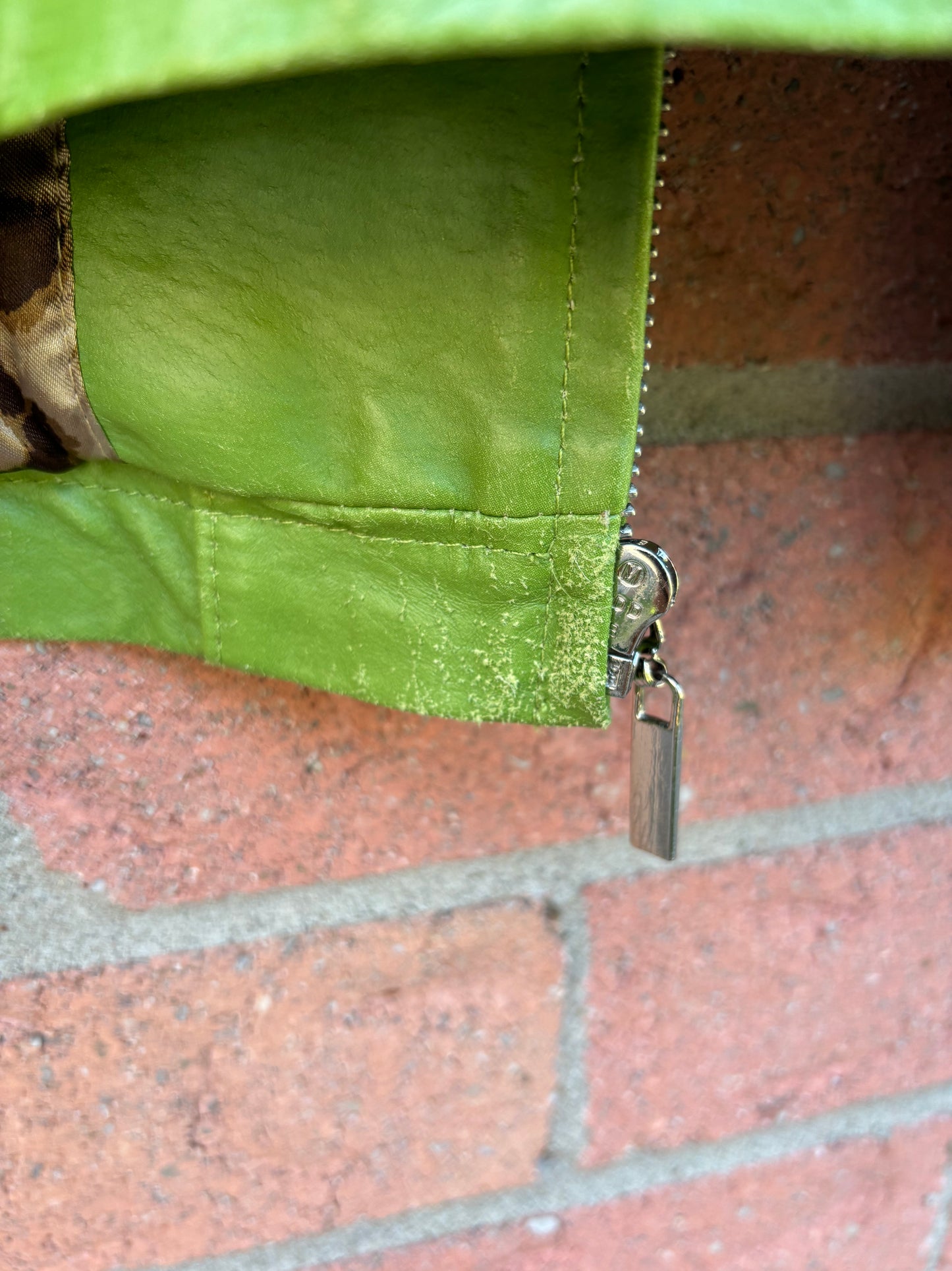Green Genuine Leather Jacket Size Medium