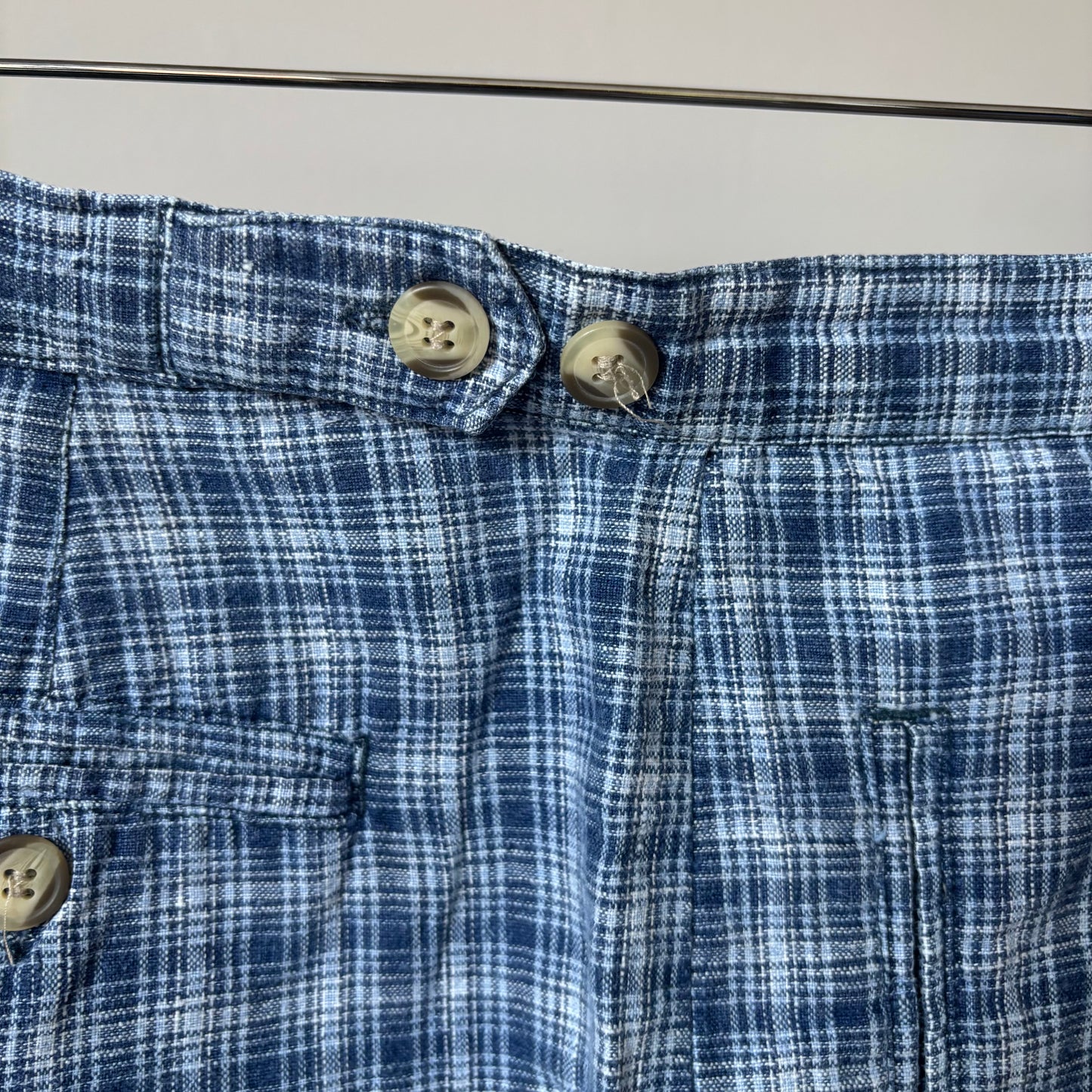 Vintage Blue Plaid Shorts