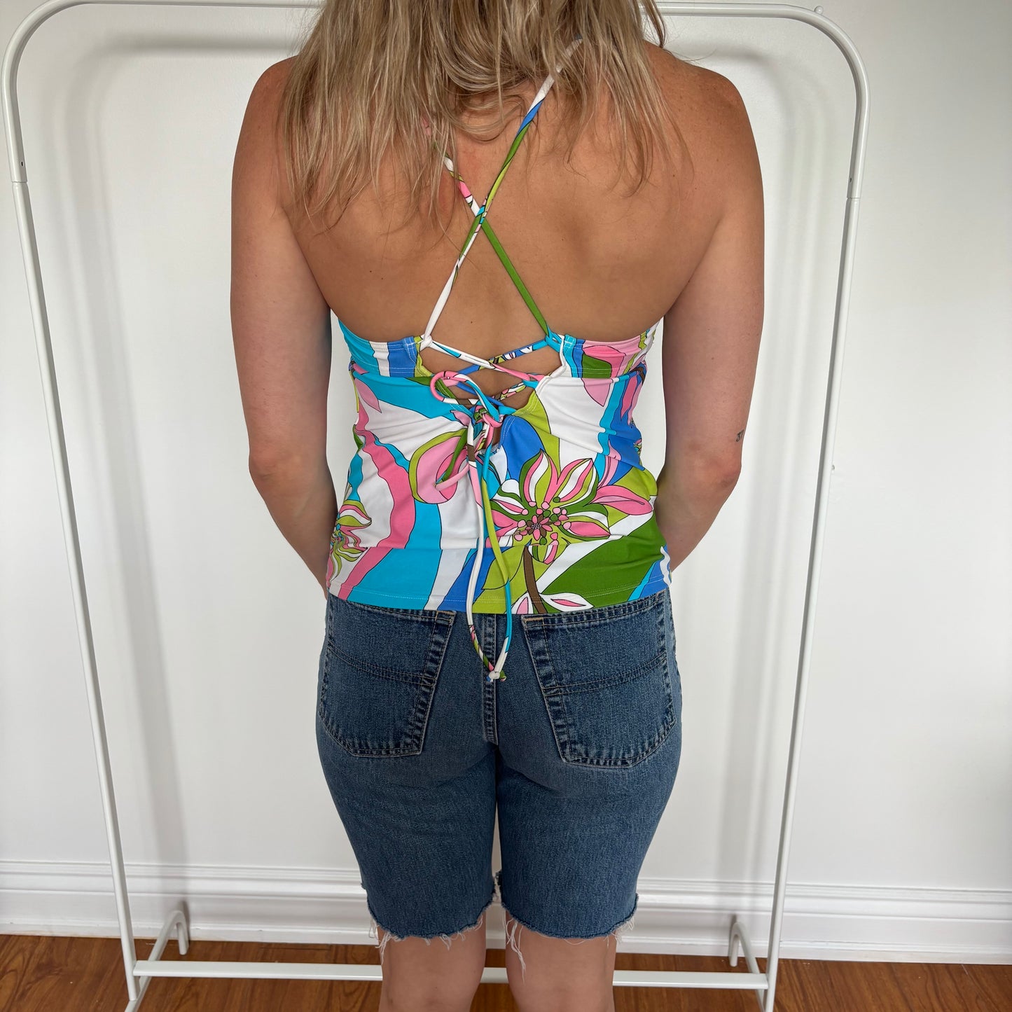 Retro Print Tankini Size Medium
