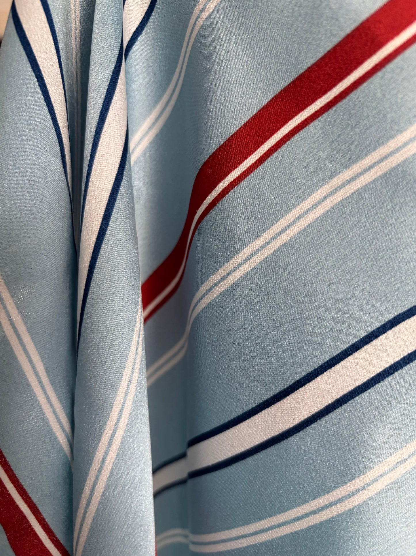 Blue Stripe Stain Scarf