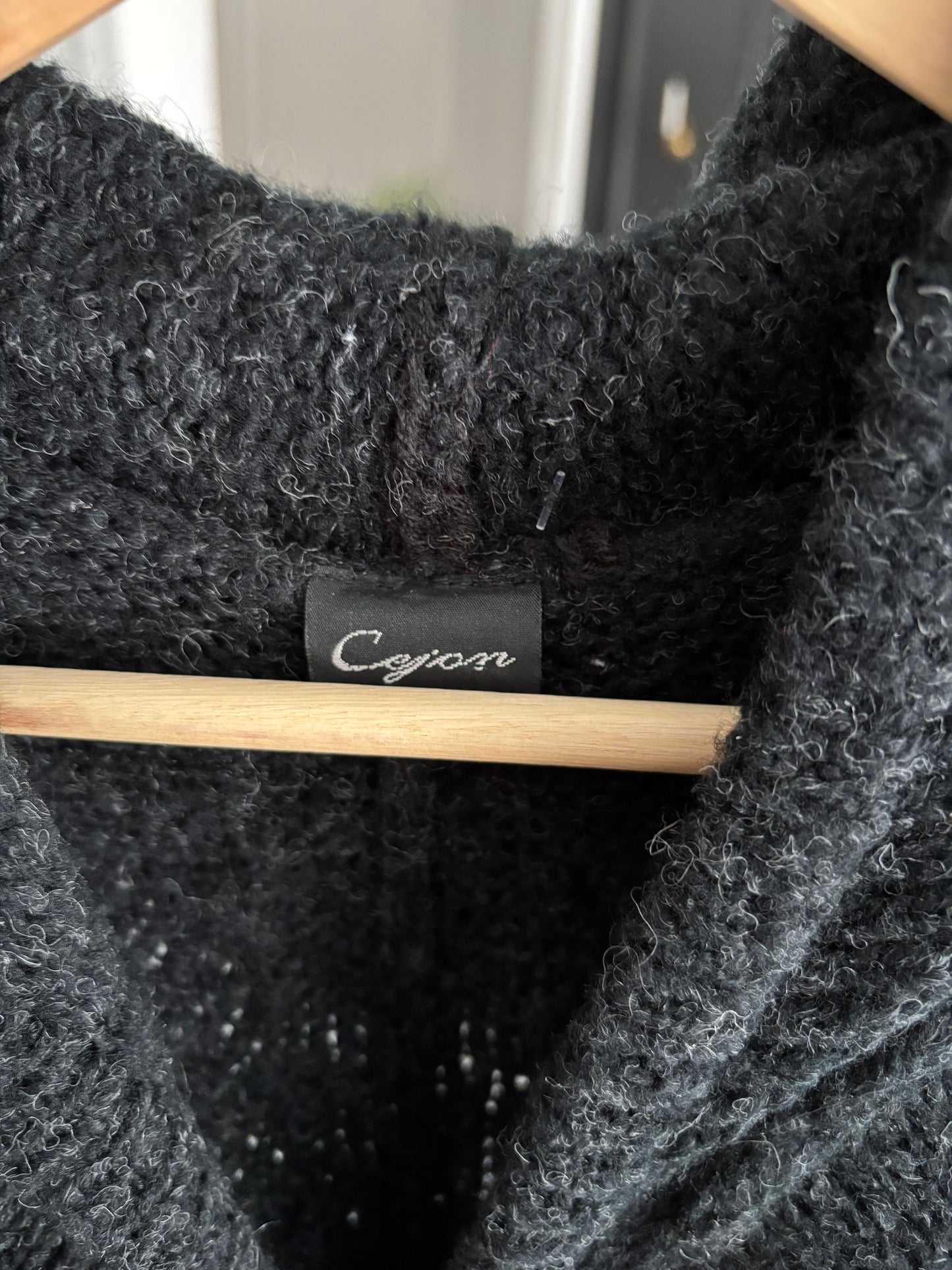 Hooded Knit Poncho Size OS