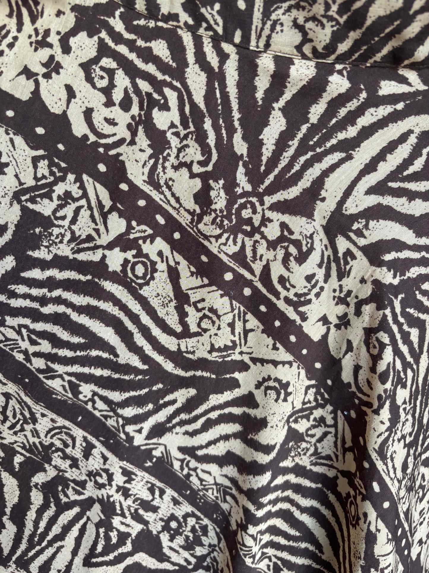 Brown Print Knee Length Skirt Size 8