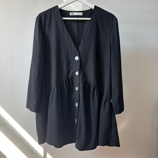 Billowy Shell Button Zara Blouse