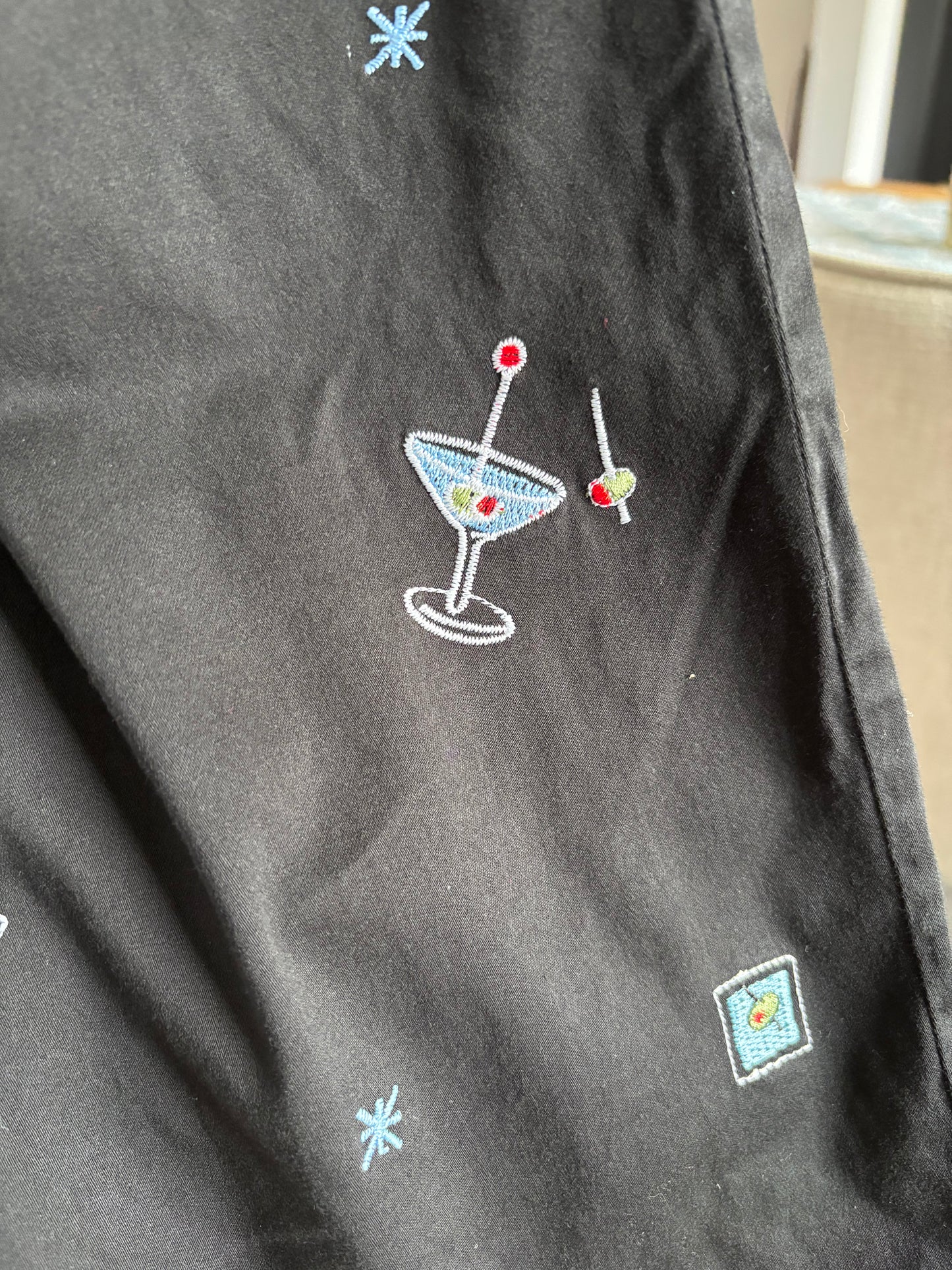 Martini Embroidered Capris Size 7
