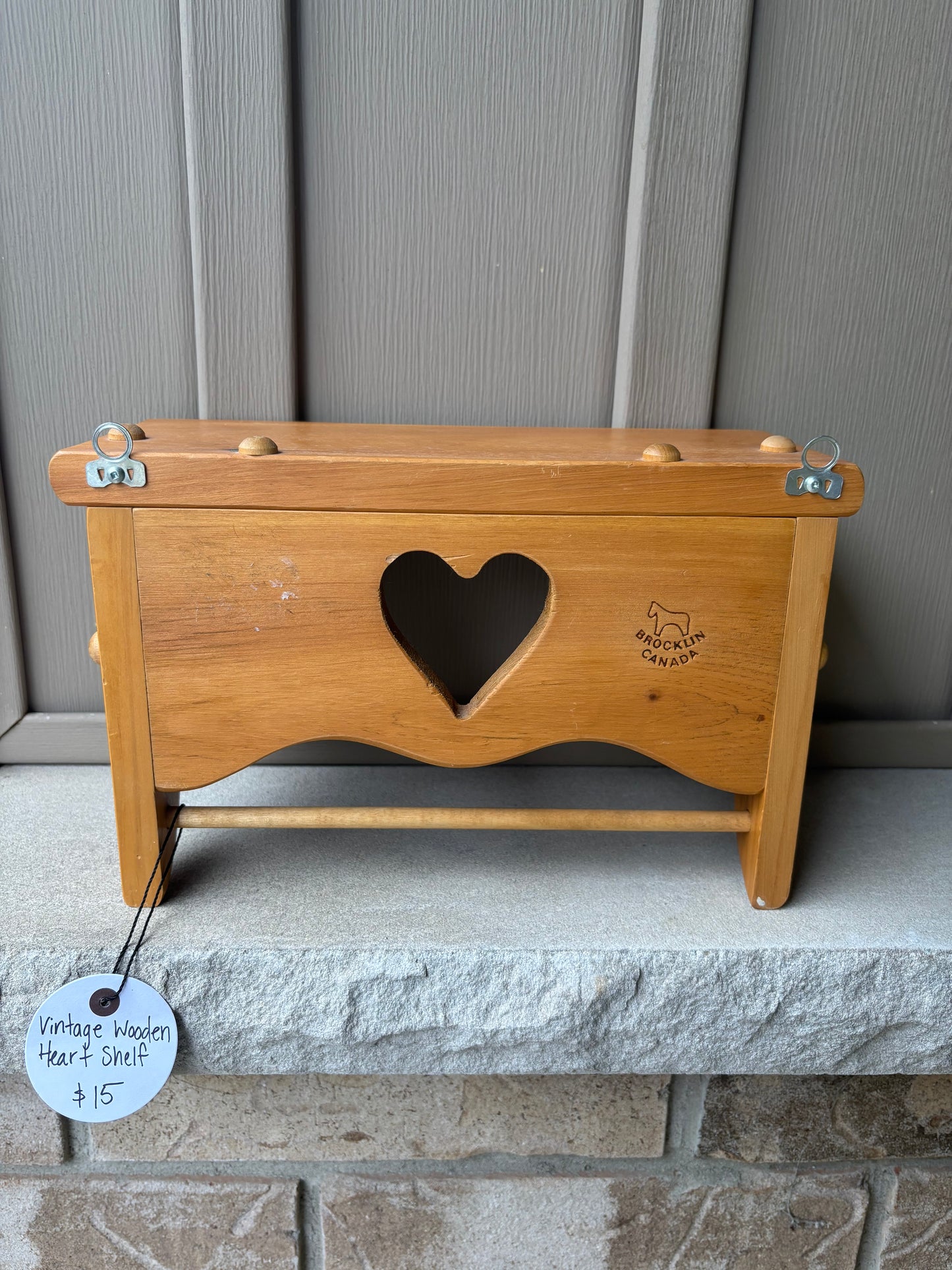 Little Vintage Wooden Heart Shelf