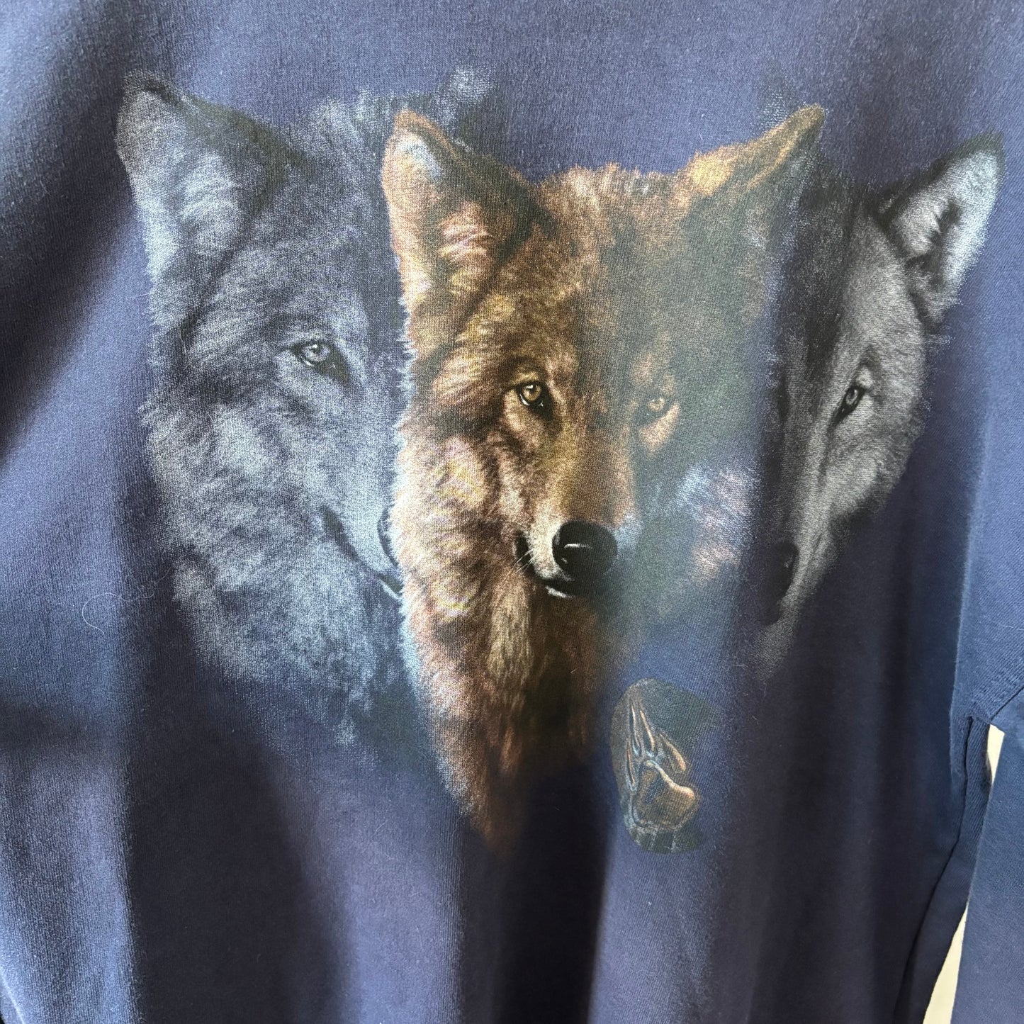 Vintage Navy Blue Wolf Sweatshirt