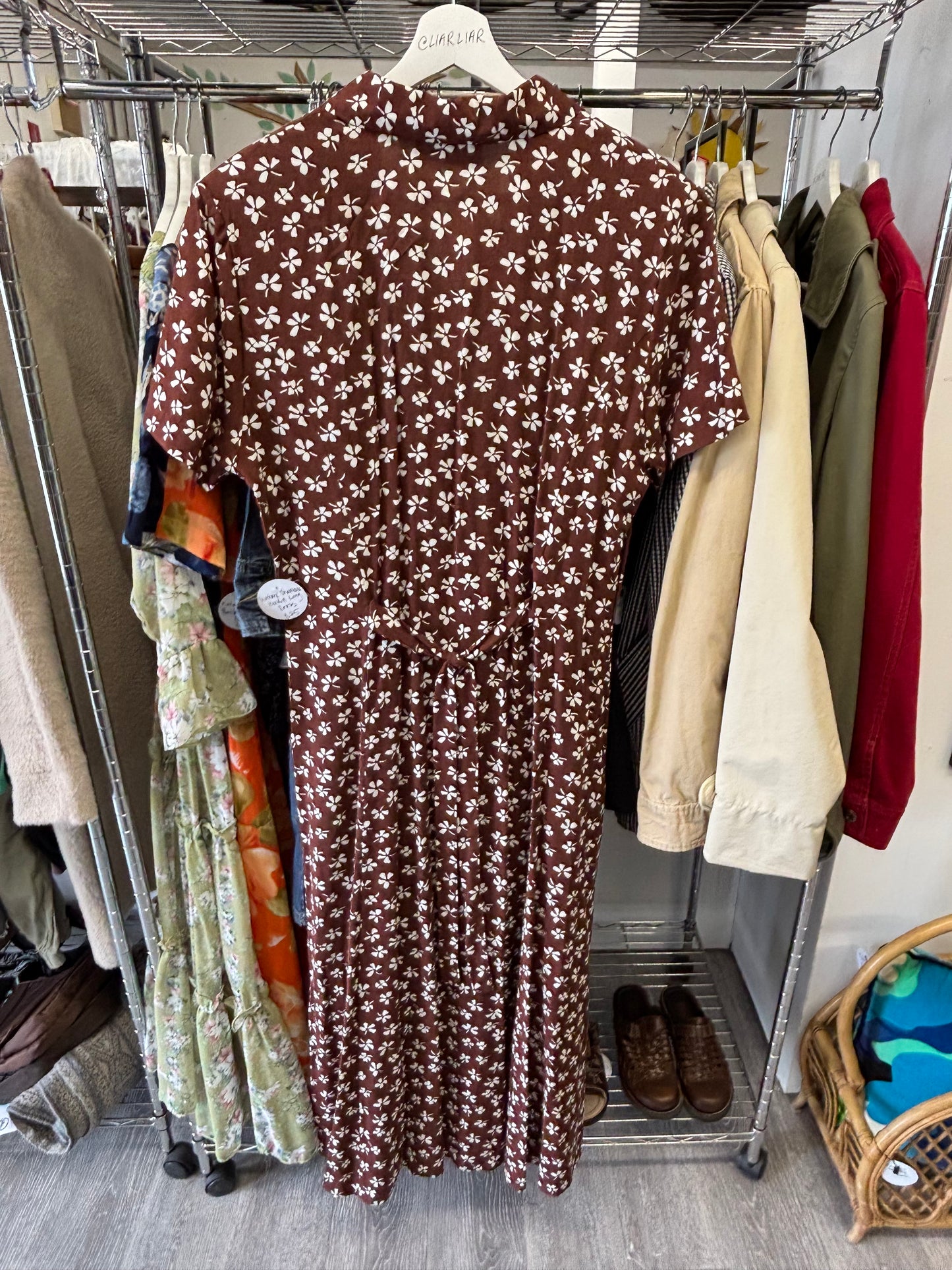 Vintage Shamrock Button Down Dress Size 10