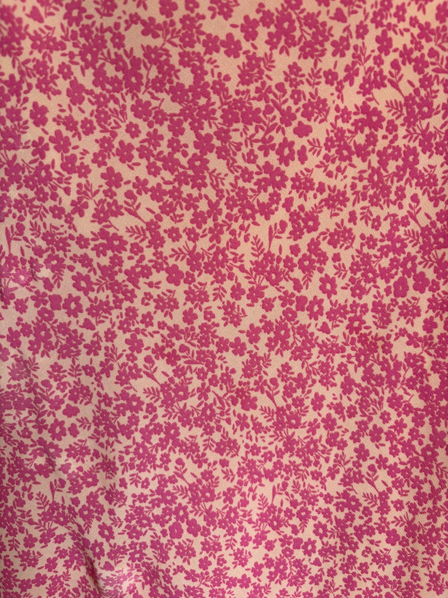 Pink & Peach Floral Print Midi Skirt Size M