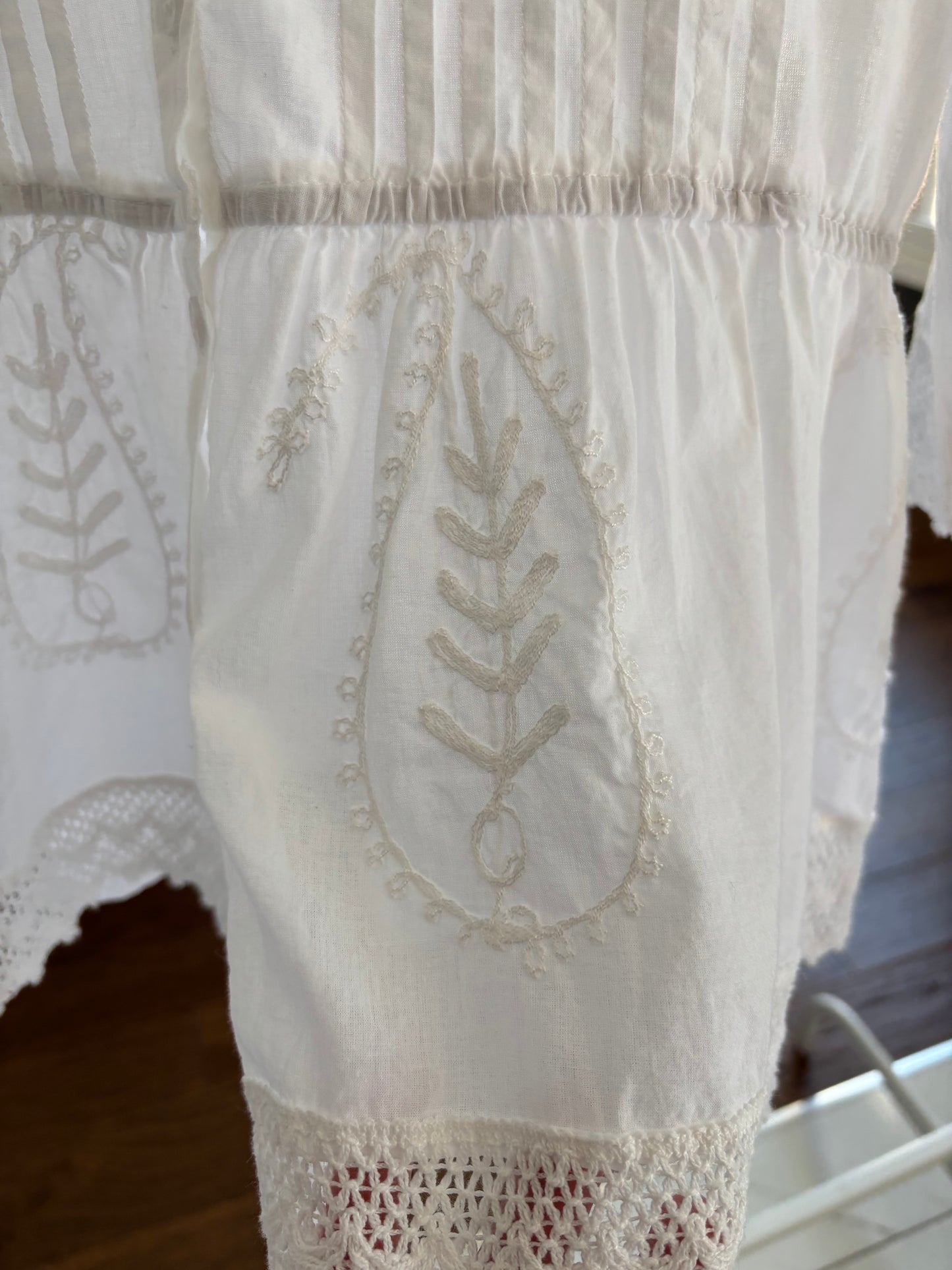 White Cotton Button Down Peplum Blouse Free Size