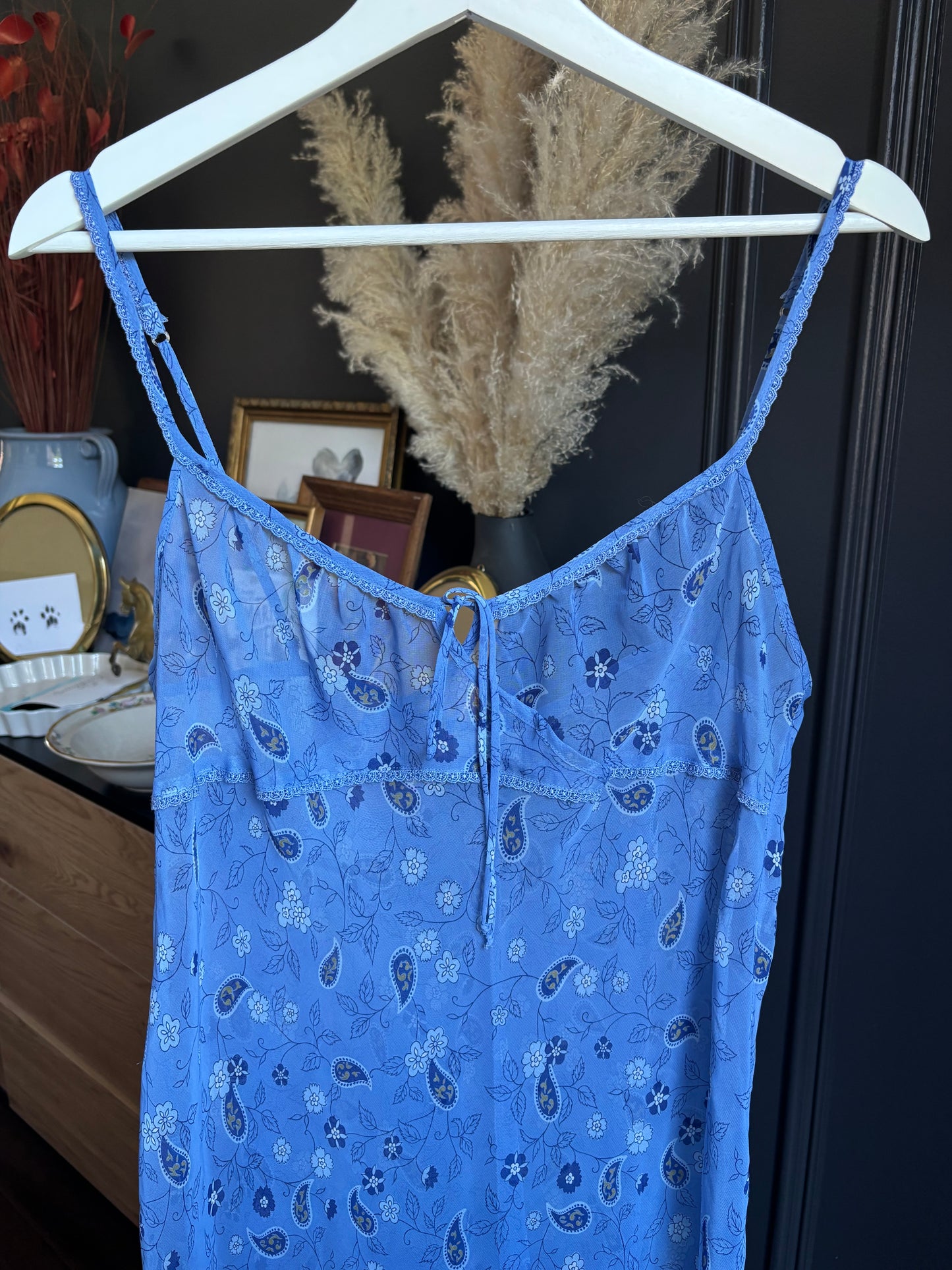 00's Sheer Blue Lingerie Dress Size XL