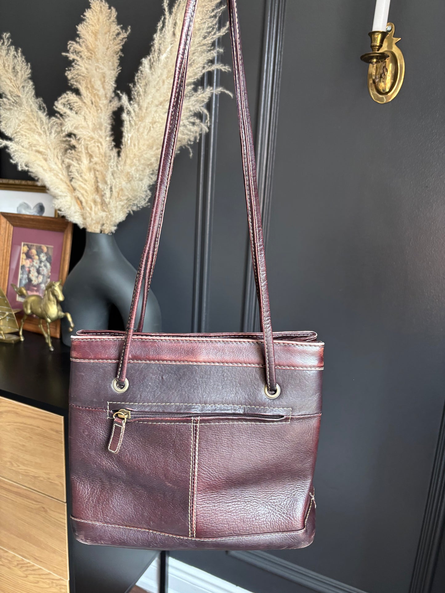 Brown Leather Shoulder Bag