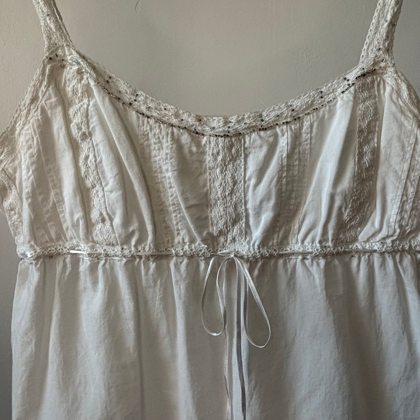 American Eagle White Boho Tank