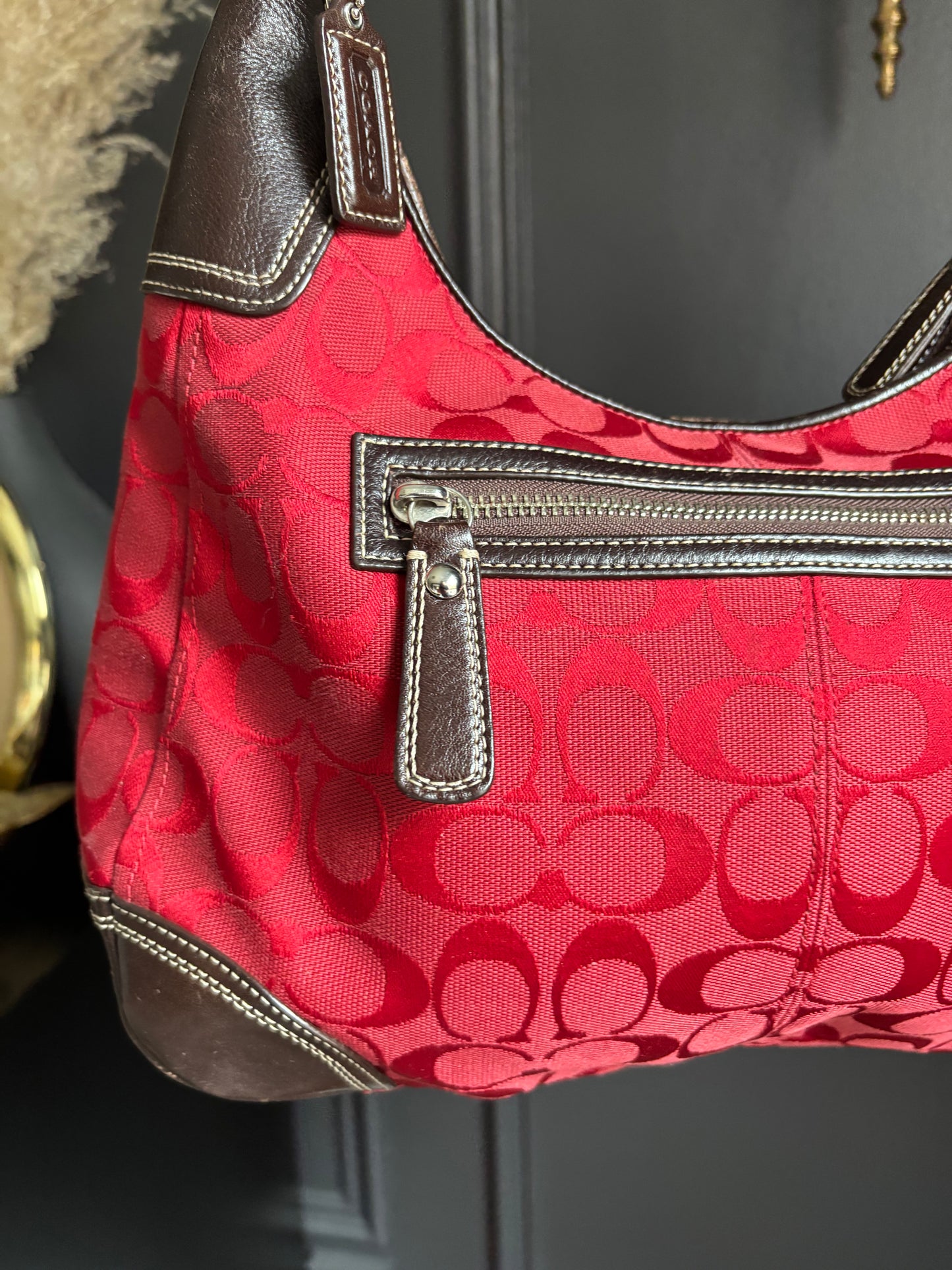 Coach Hampton Signature Hobo Shoulder Bag