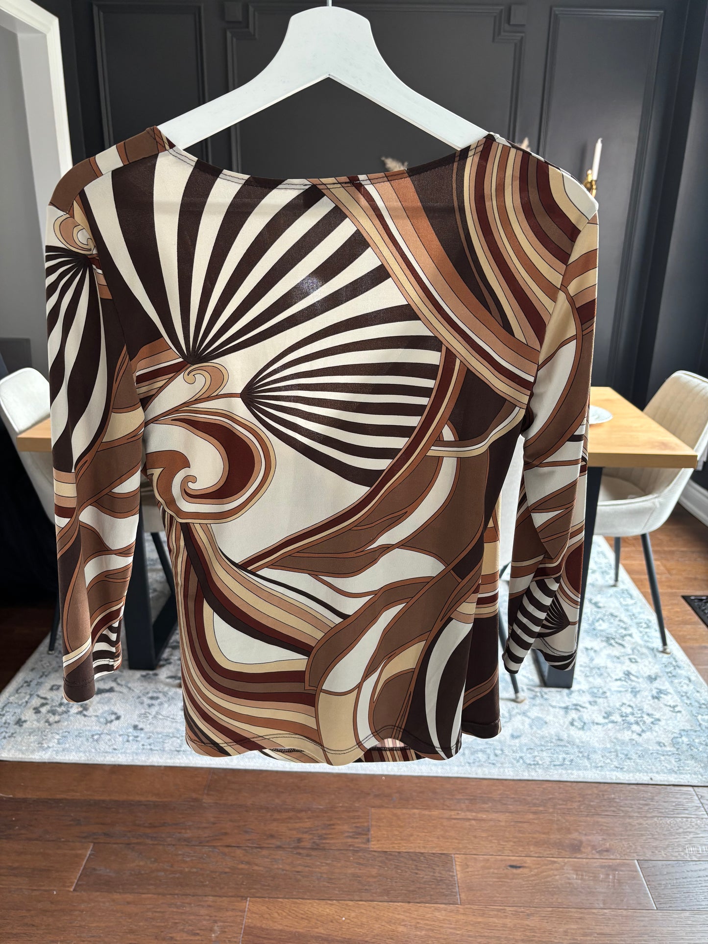 Retro Print Crossover Top SizeM