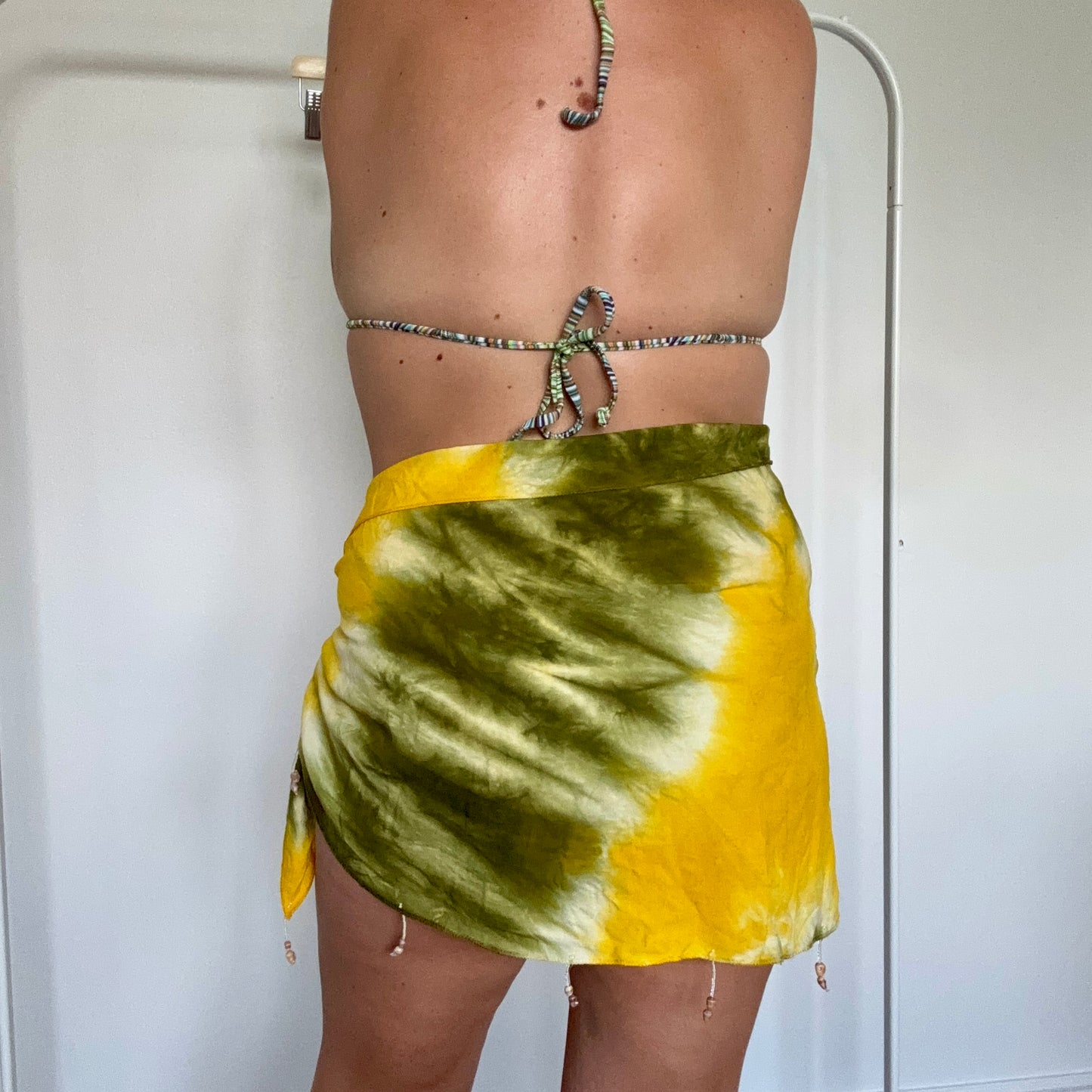 Tie Dye Shell Detailed Swim Wrap