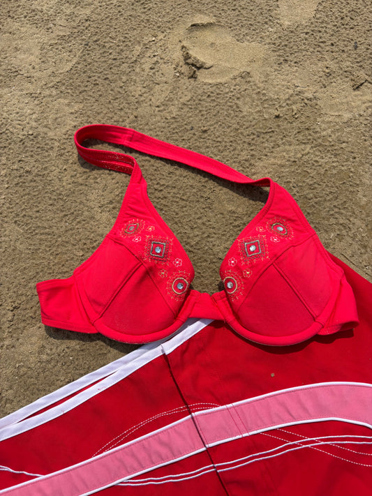 Vintage Halter Body Glove Swim Top Size M