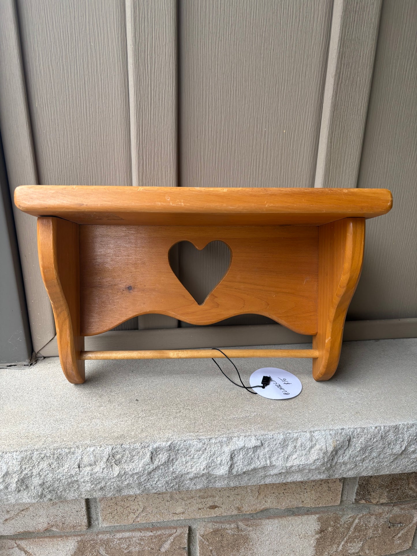 Little Vintage Wooden Heart Shelf