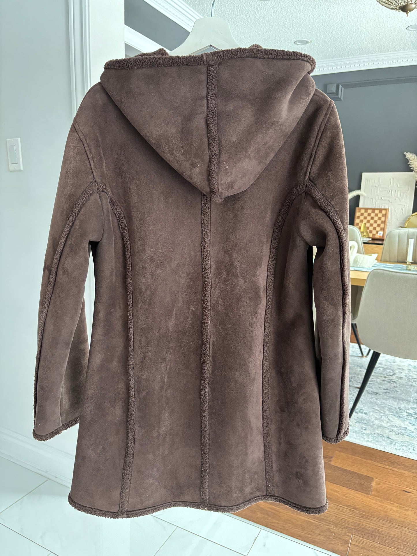 Vintage Brown Sherpa Lined Coat Size M