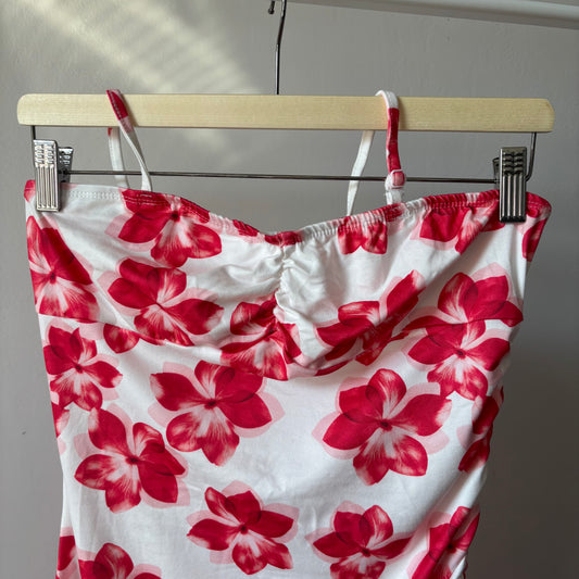 Fitted Asymmetrical Floral Dress
