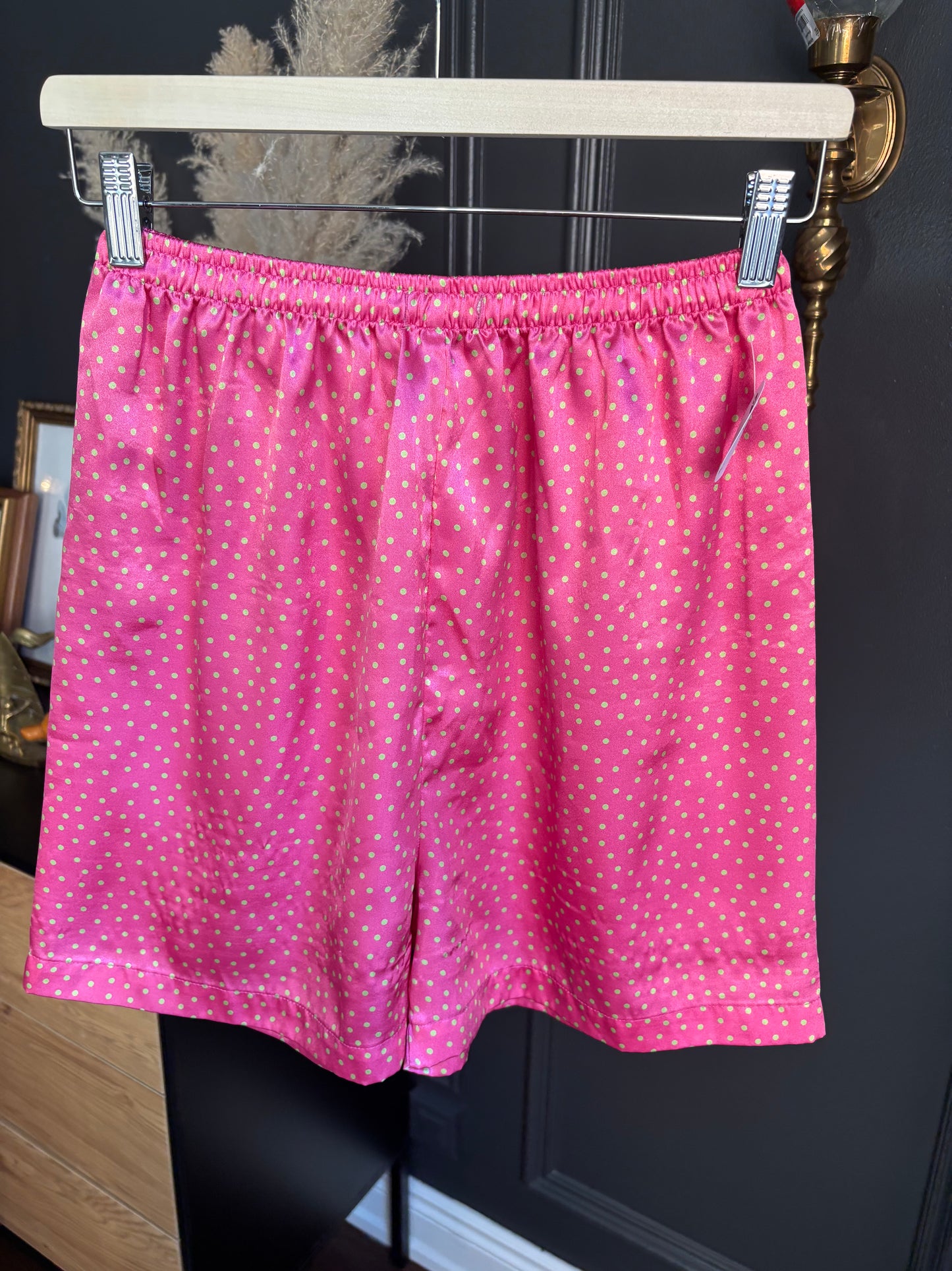 2 Piece Pink & Green Polka Dot PJ Set Size S