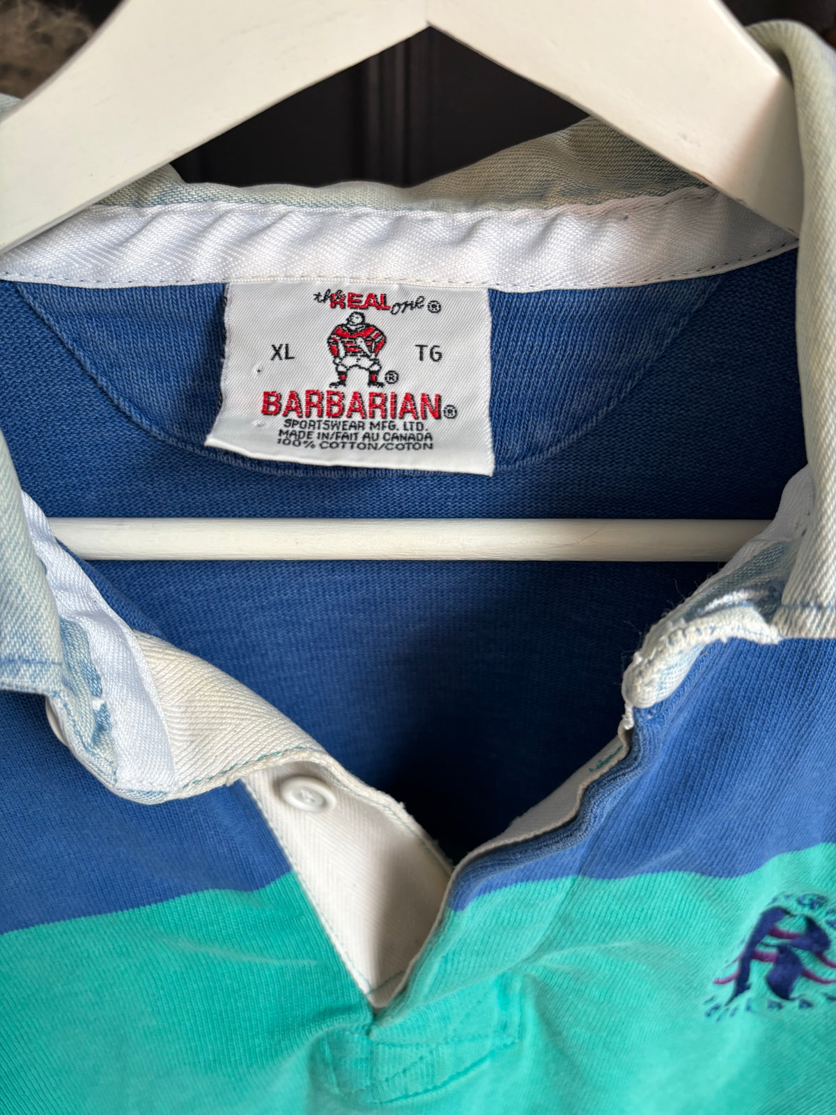 Vintage Barbarian Rugby Shirt Size XL