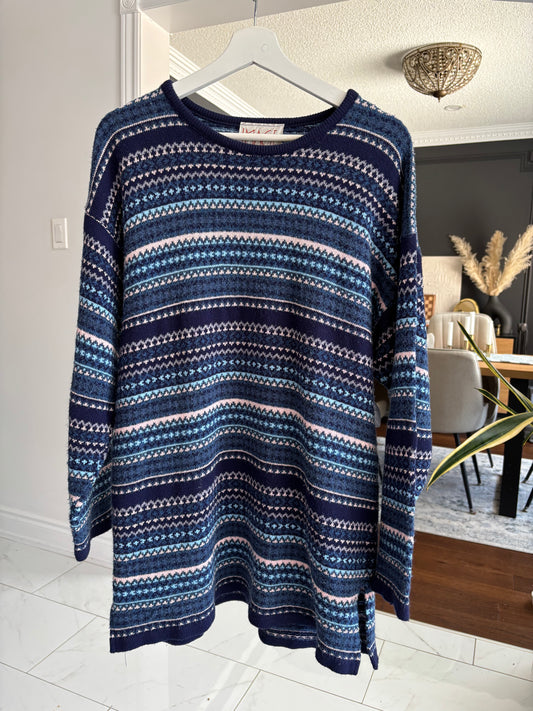 Vintage Striped Knit Sweater Size L