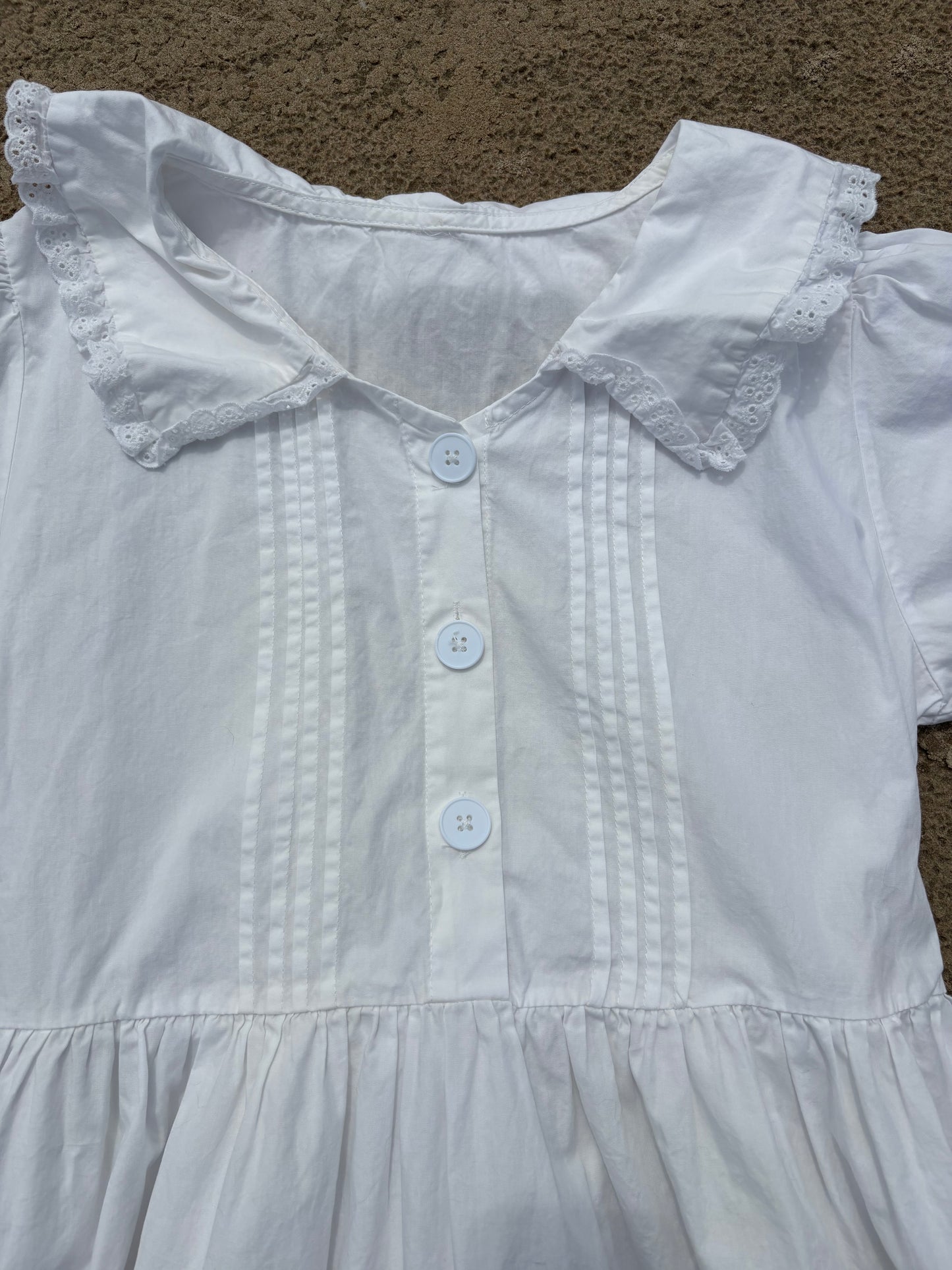 White Collared Midi Dress Size M