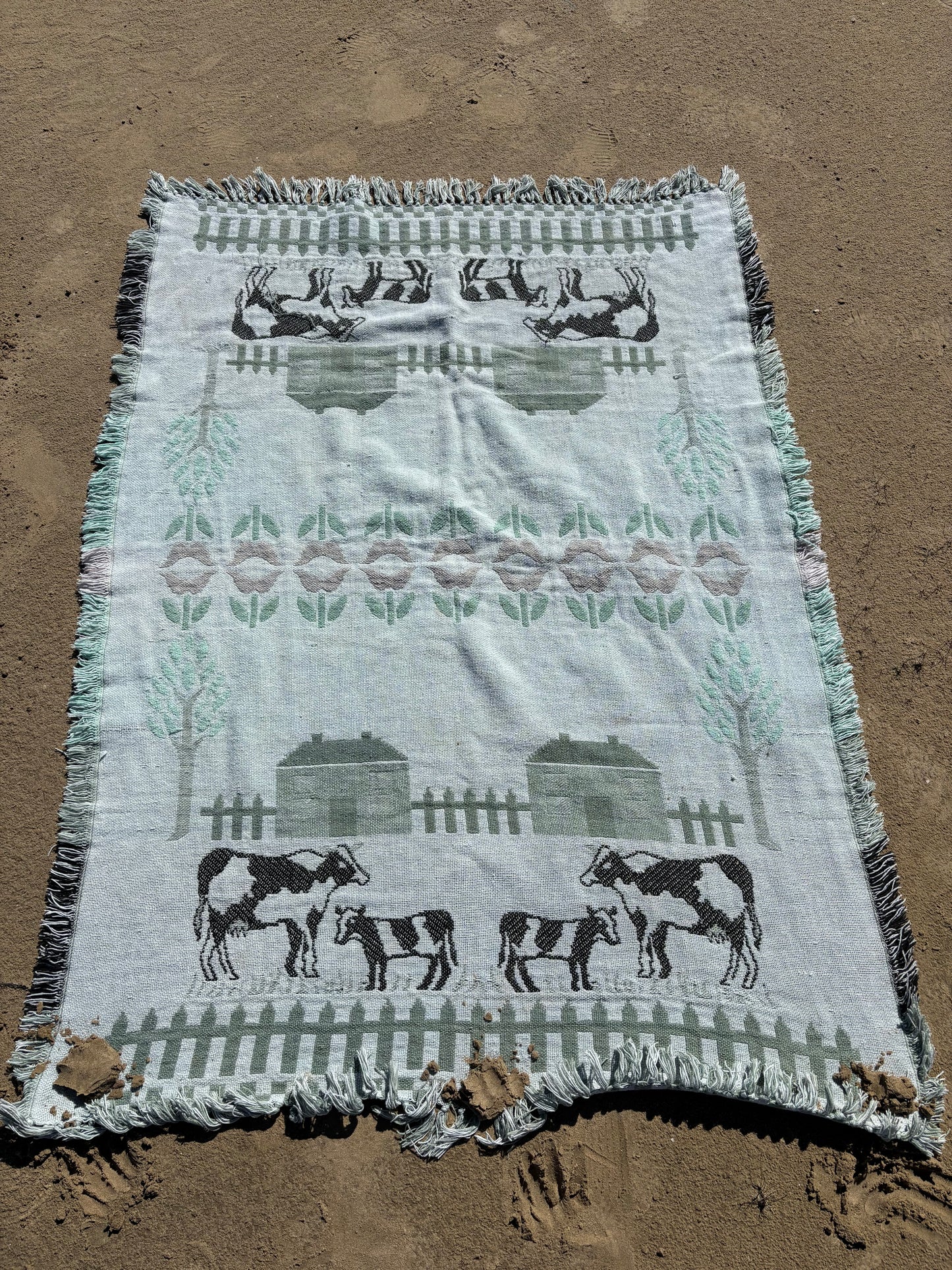 Cow Tapestry Blanket
